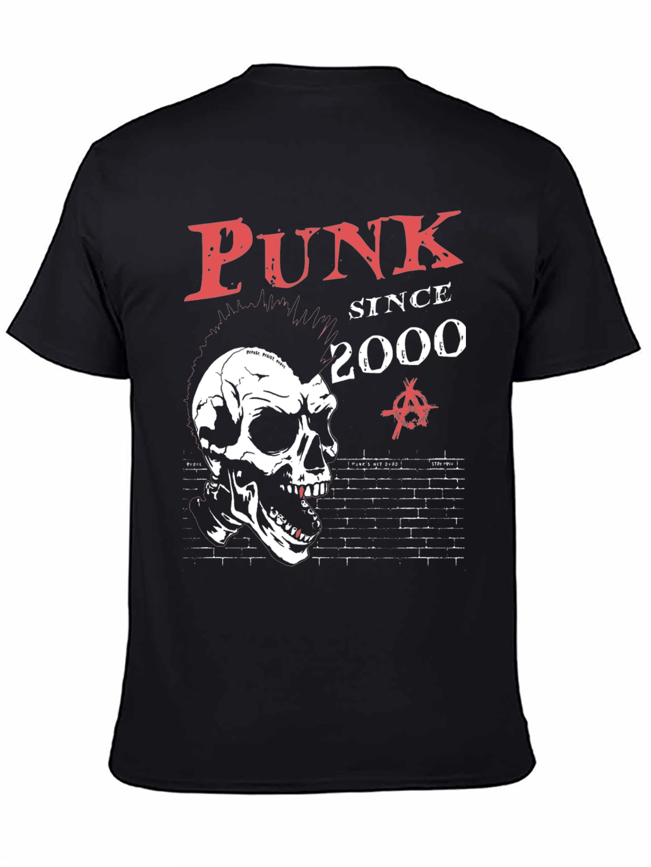 Black Punk Since 2000 Graphic T-Shirt view 4