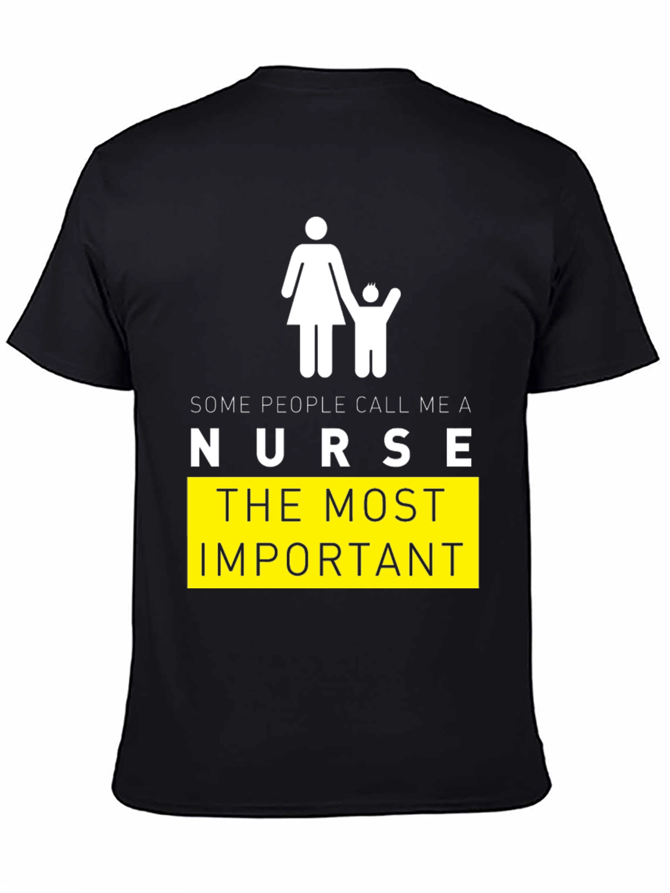 Black Nurse Graphic Tee - "Most Important" view 4