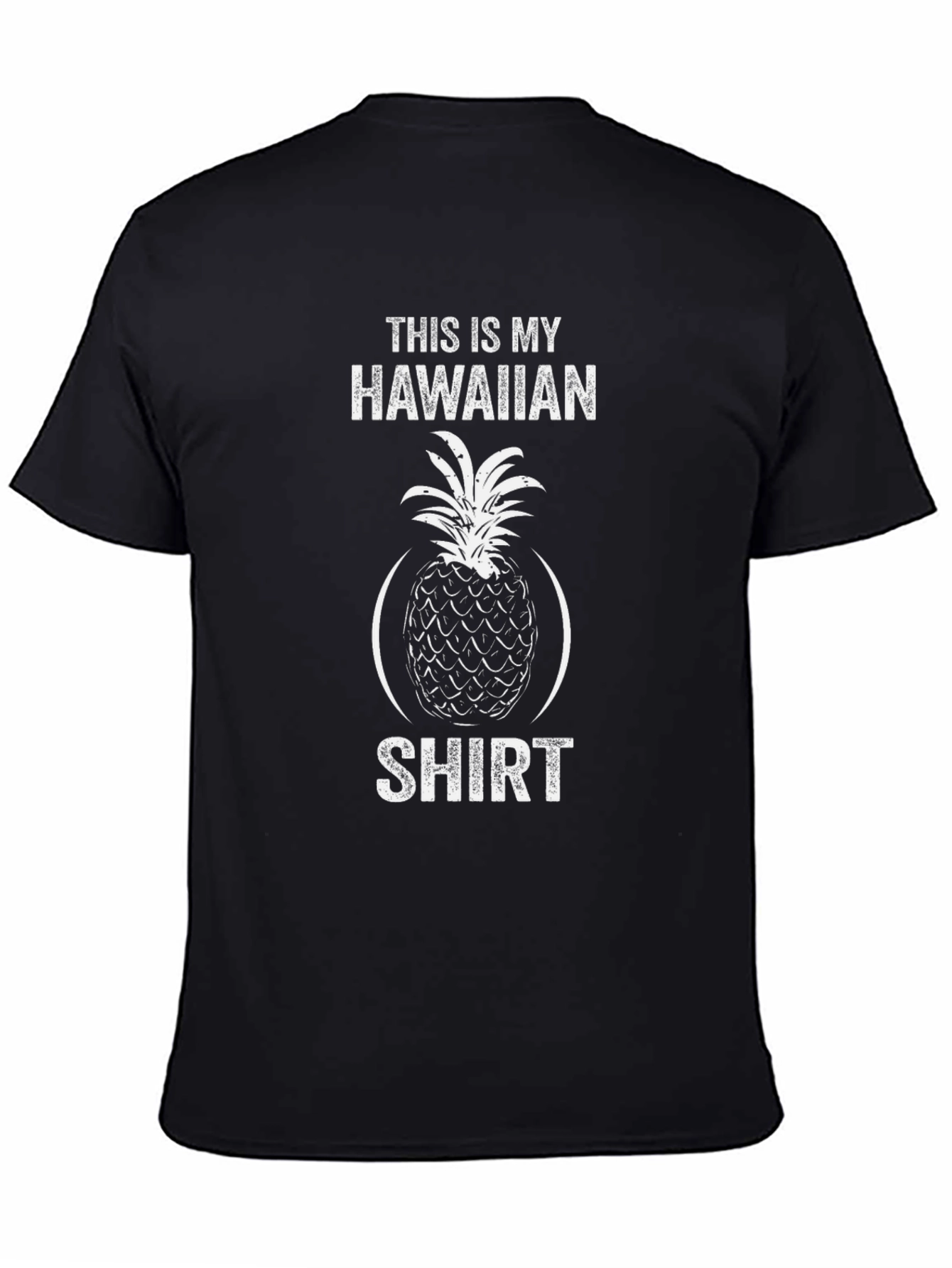 Black This is My Hawaiian Shirt - Pineapple Graphic Tee view 4