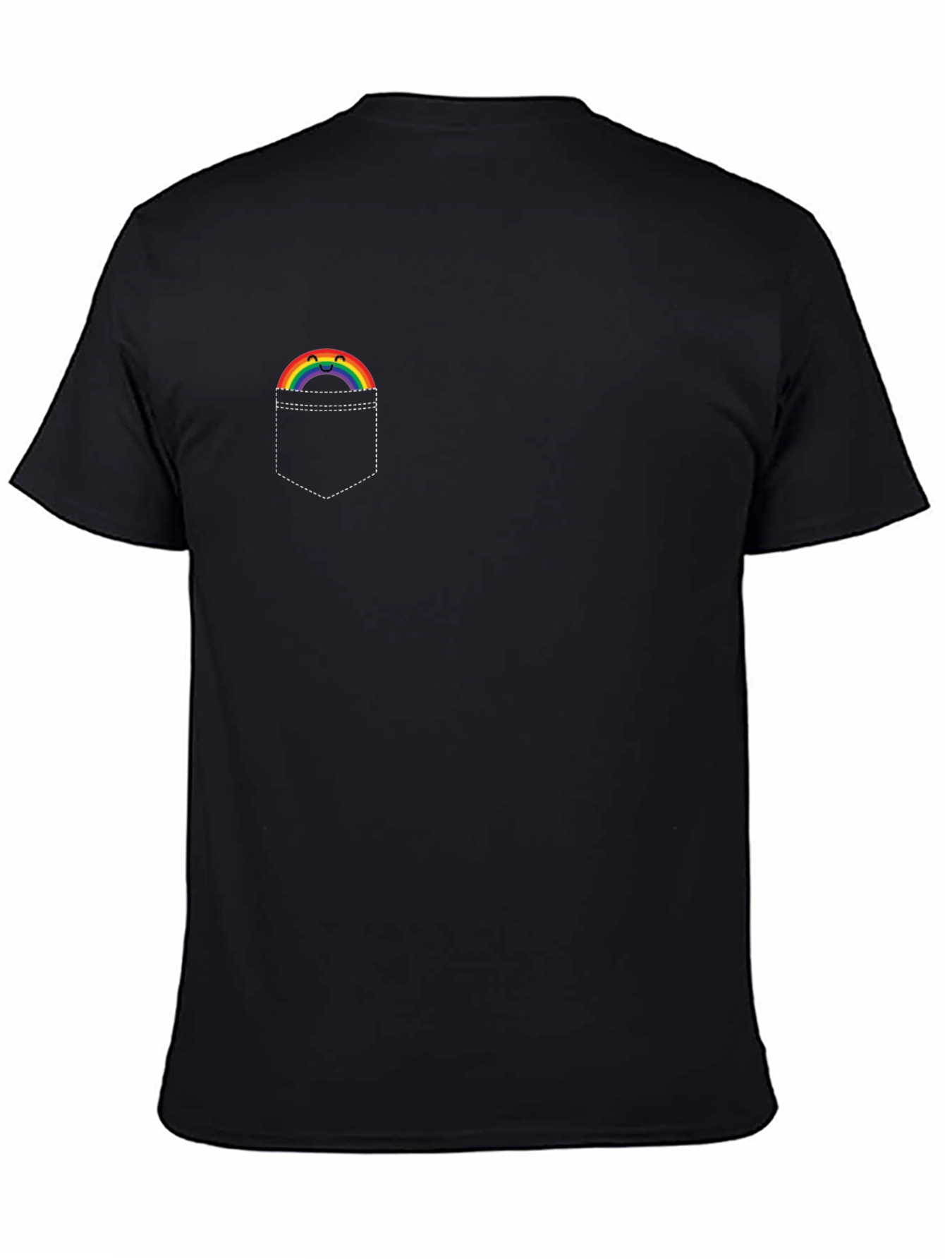 Rainbow Pocket Graphic T-Shirt - Soft Cotton Tee - 4