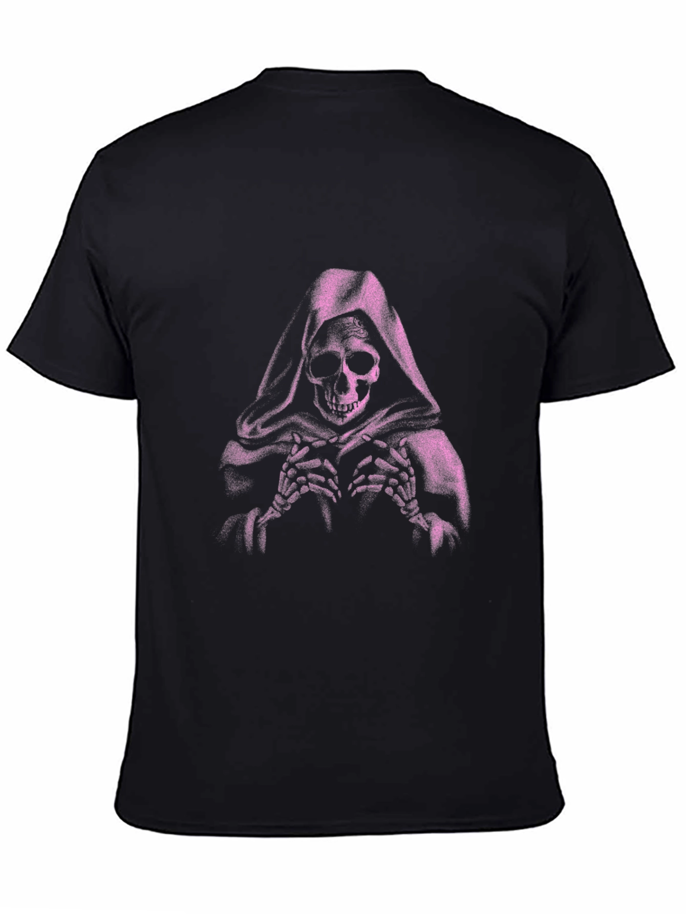 Black Grim Reaper Graphic T-Shirt - Black Cotton Blend view 4