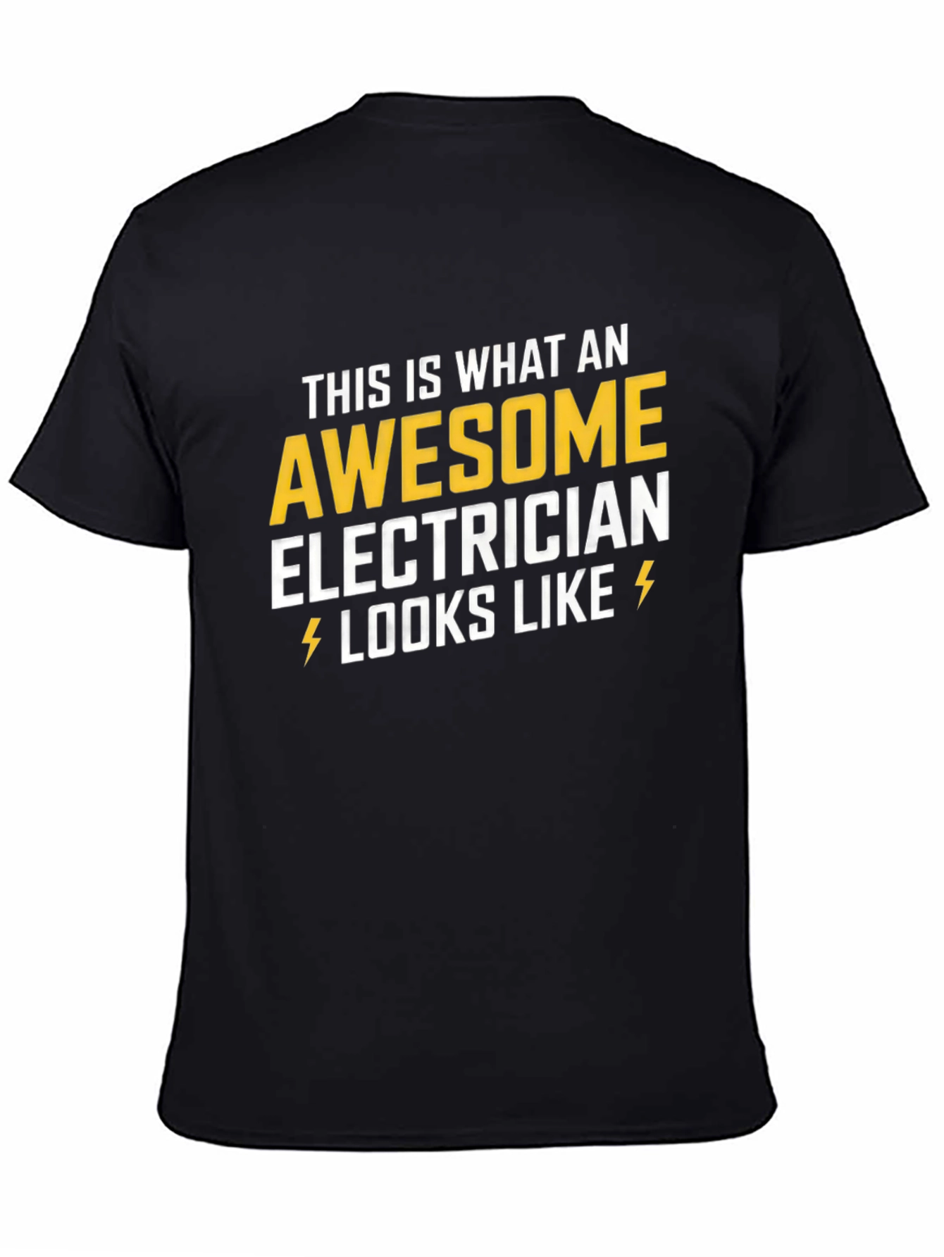 Black Awesome Electrician T-Shirt - Gift for Electricians view 4