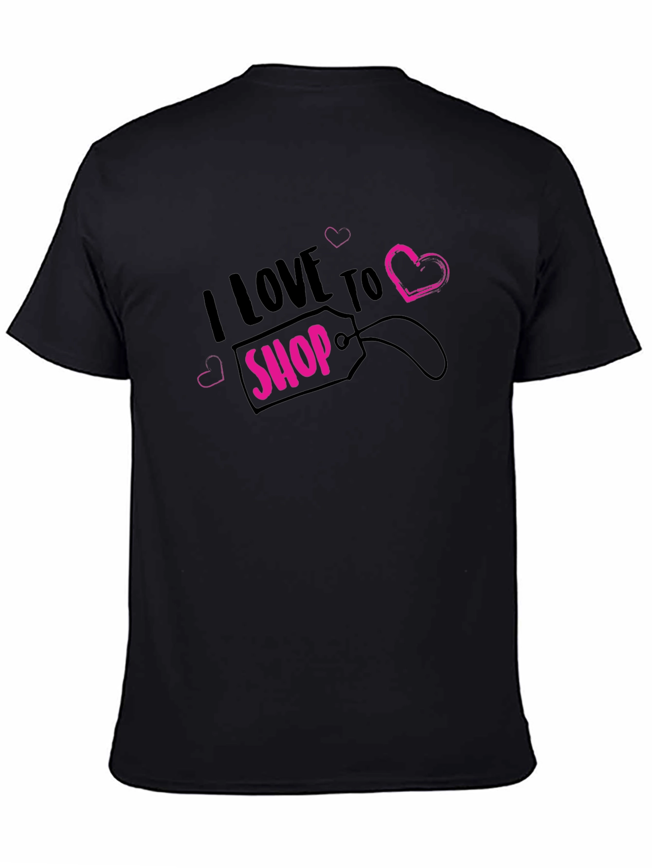 Black I Love to Shop Black T-Shirt view 4