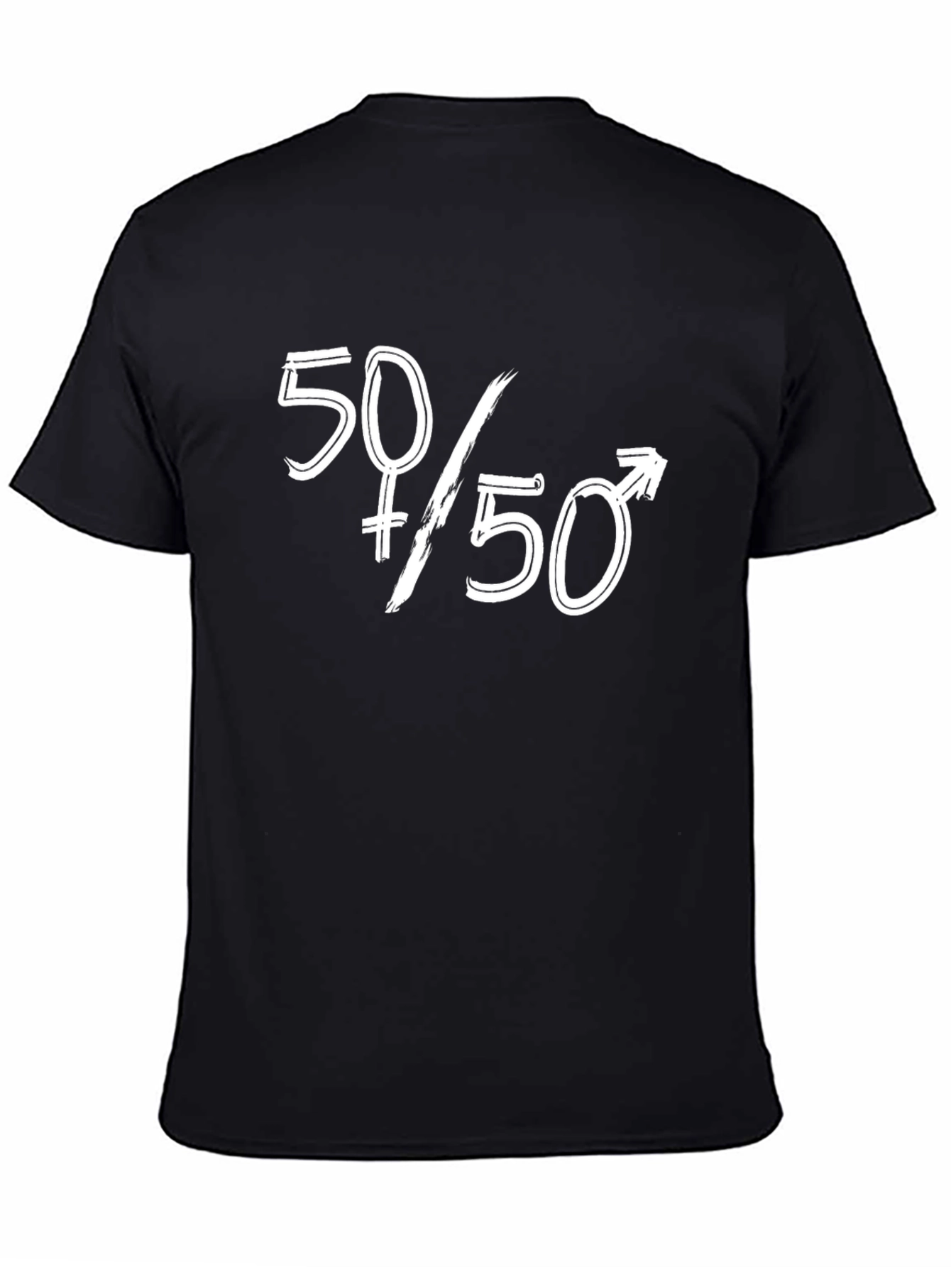 Black 50/50 Gender Equality Graphic Tee - Black view 4