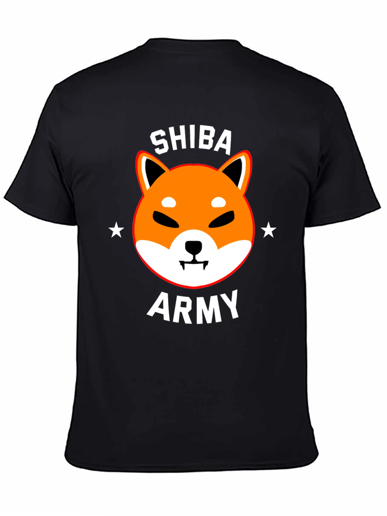 Black Shiba Army T-Shirt - Crypto Doge Meme Tee view 4