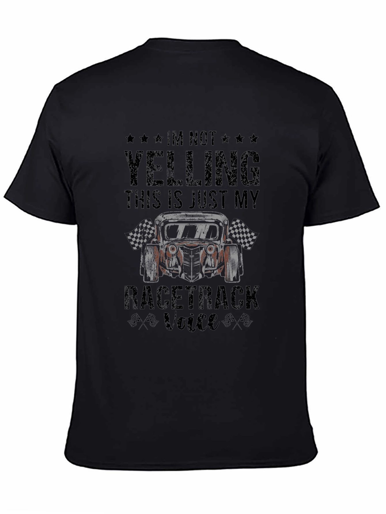Black Racetrack Voice Graphic Tee - Motorsports Fan Apparel view 4