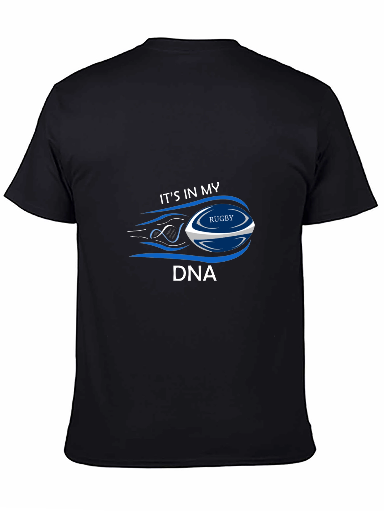 Black Rugby DNA T-Shirt - Sport Fan Tee view 4