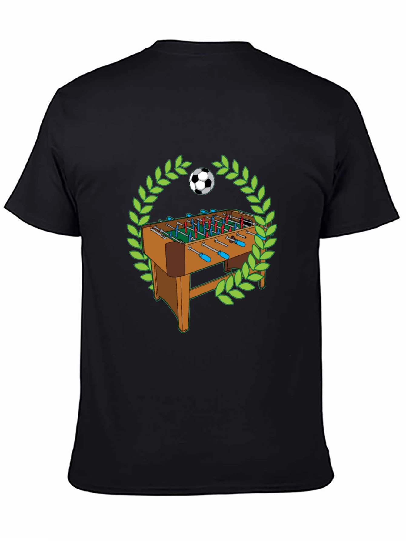 Black Foosball T-Shirt - Table Soccer Graphic Tee view 4