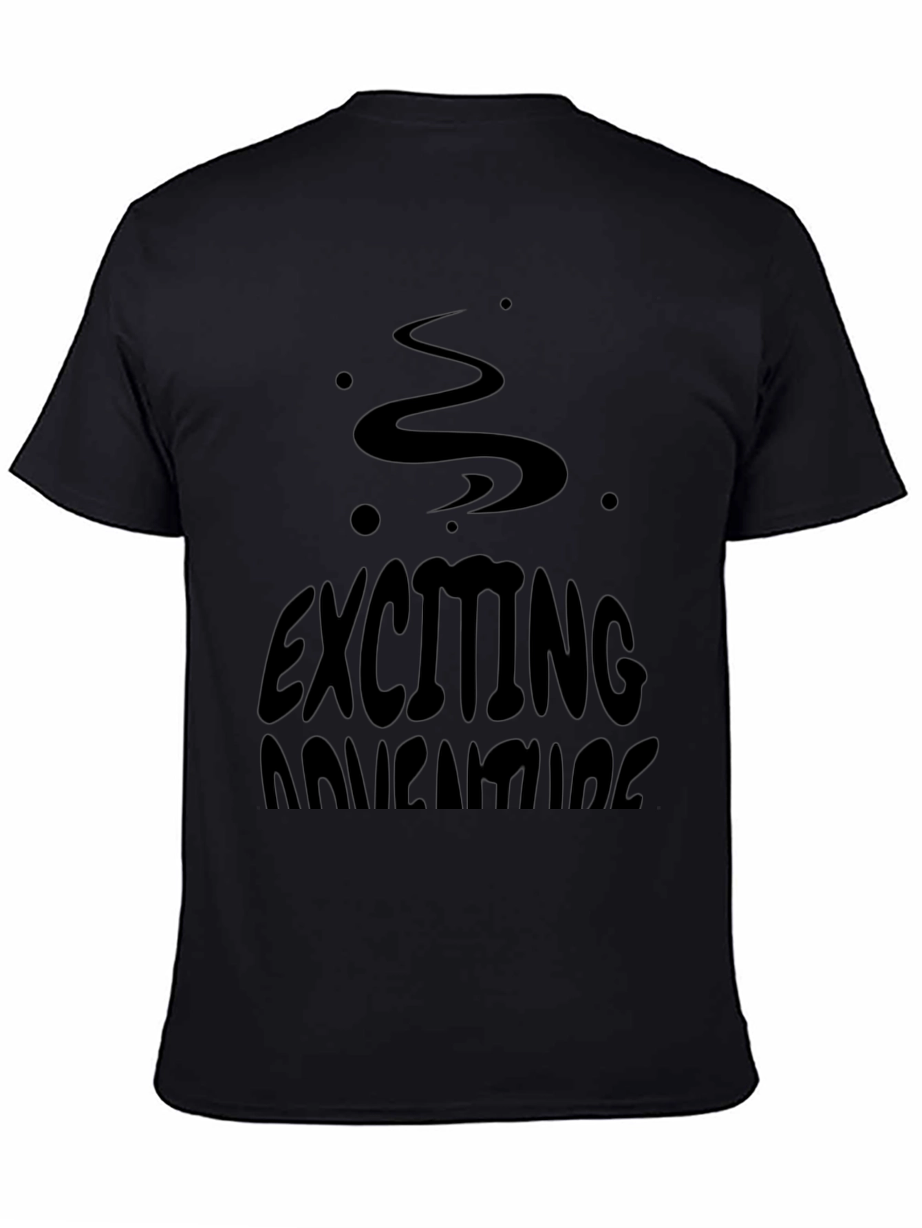 Black Exciting Adventures Black Graphic T-Shirt view 4