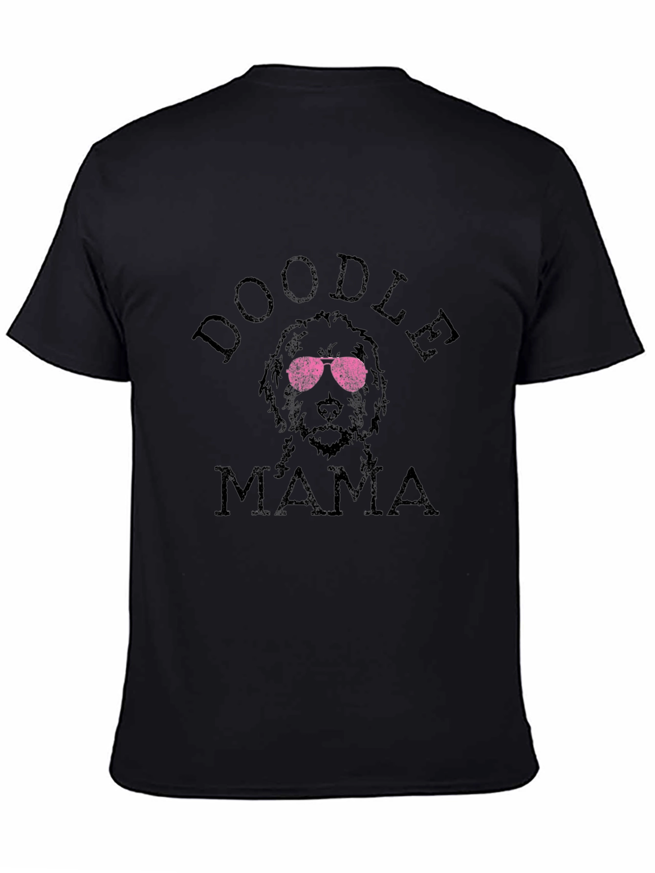 Black Doodle Mama Black T-Shirt view 4