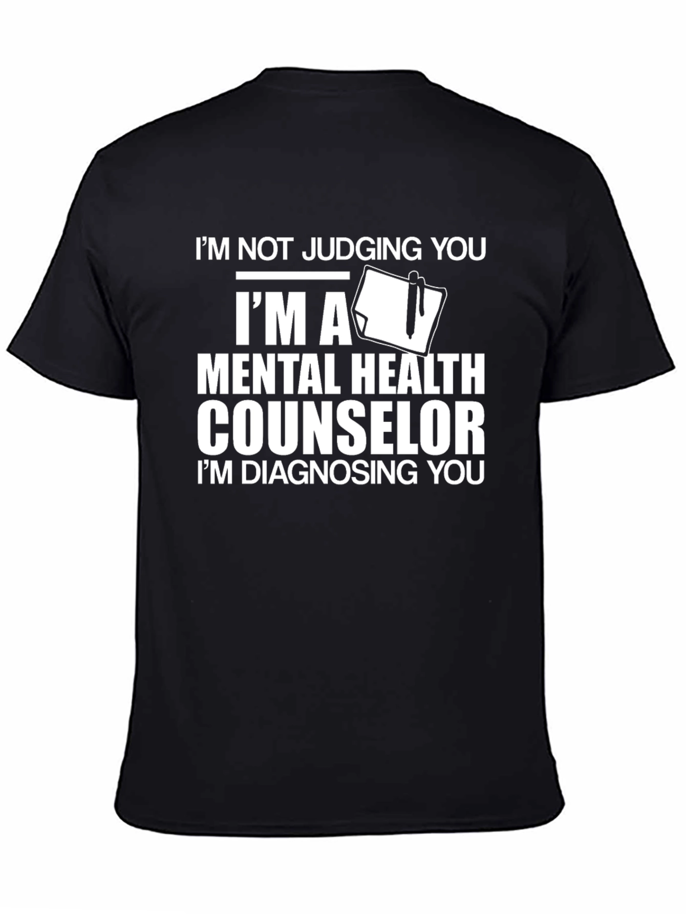 Black Mental Health Counselor Graphic Tee - Funny Counselor Shirt view 4