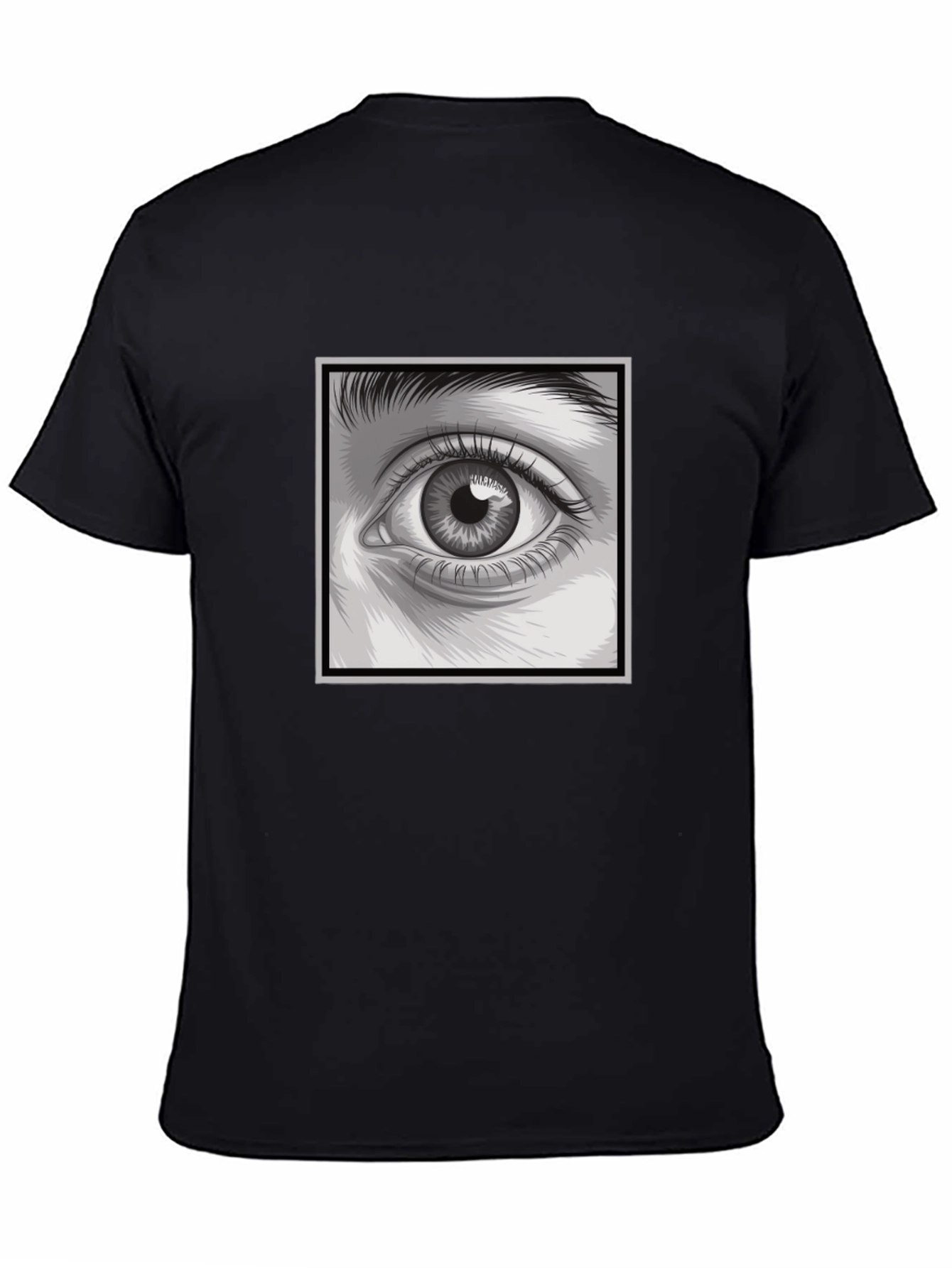 Black Eye Graphic Print Black T-Shirt view 4