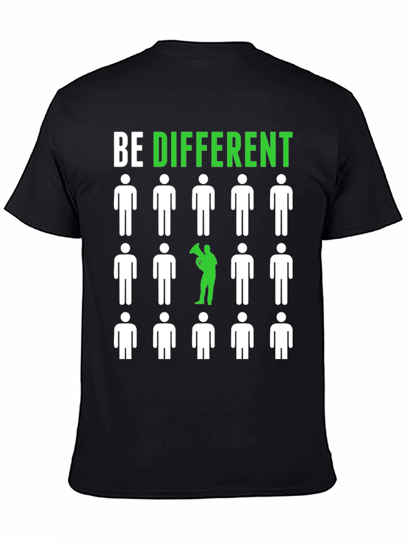 Black Be Different Graphic Tee - Unique Statement Shirt view 4