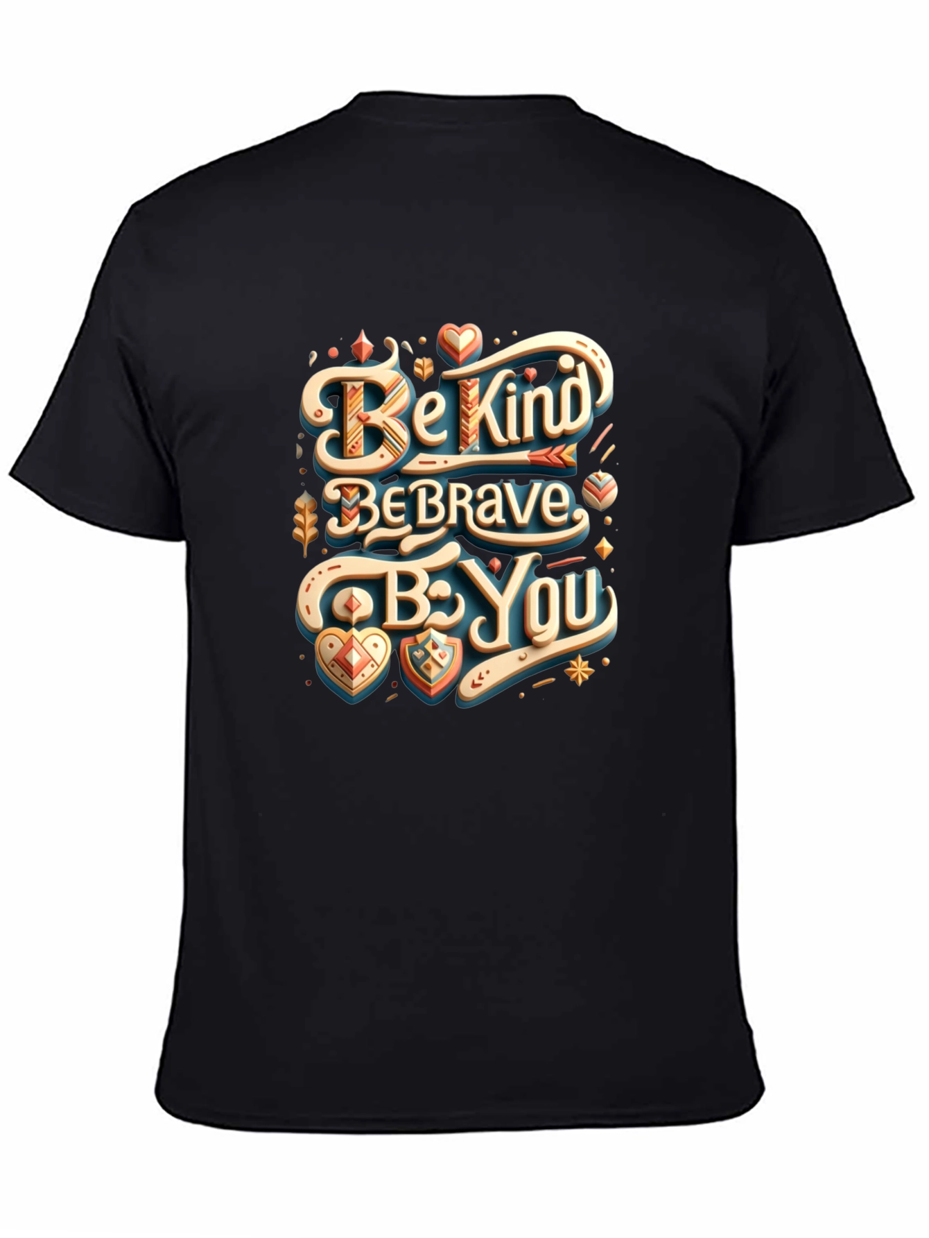Black Be Kind, Be Brave, Be You Graphic Tee view 4