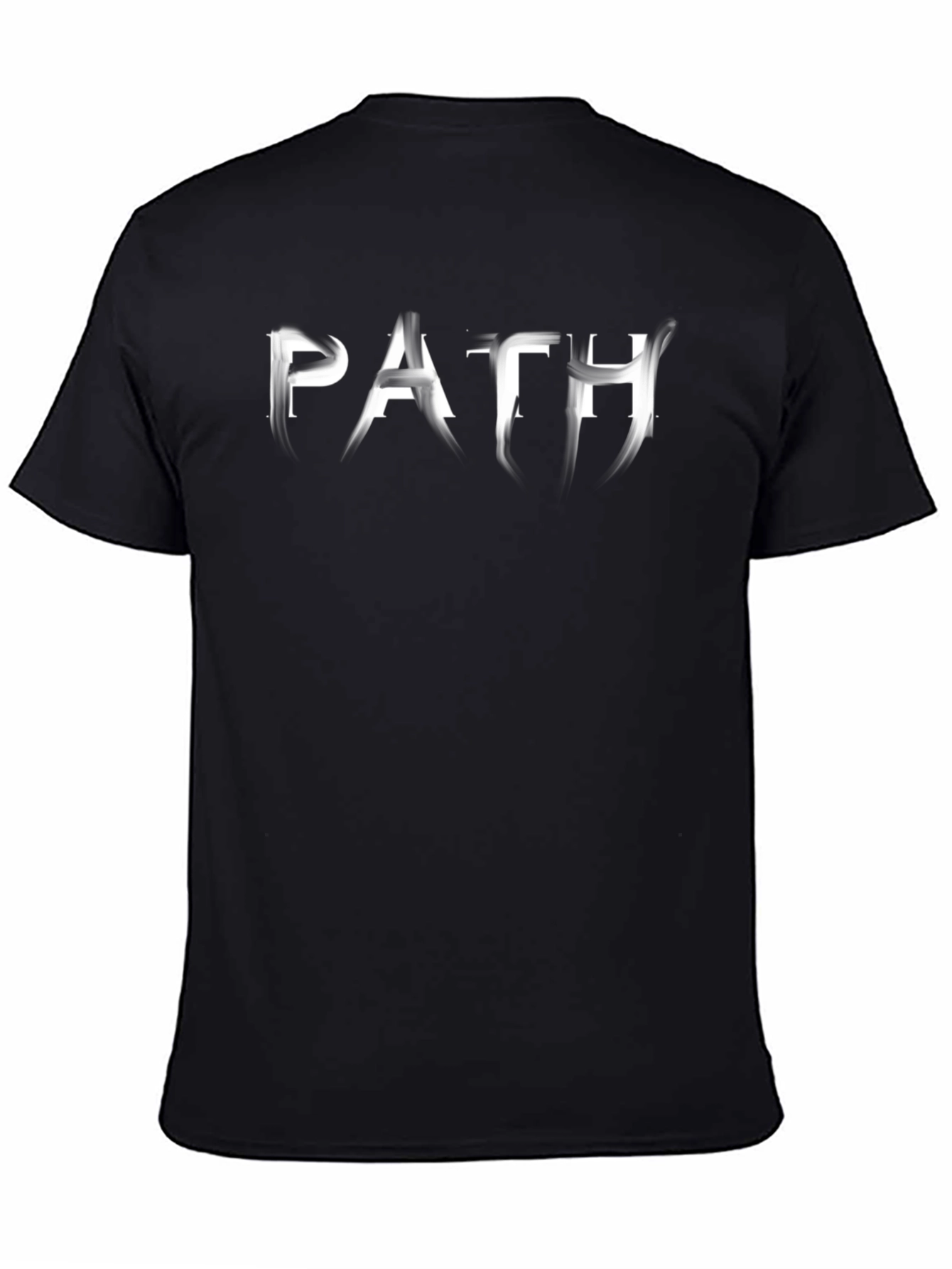 Black PATH Graphic Tee - Stylish Black Cotton T-Shirt for Men view 4