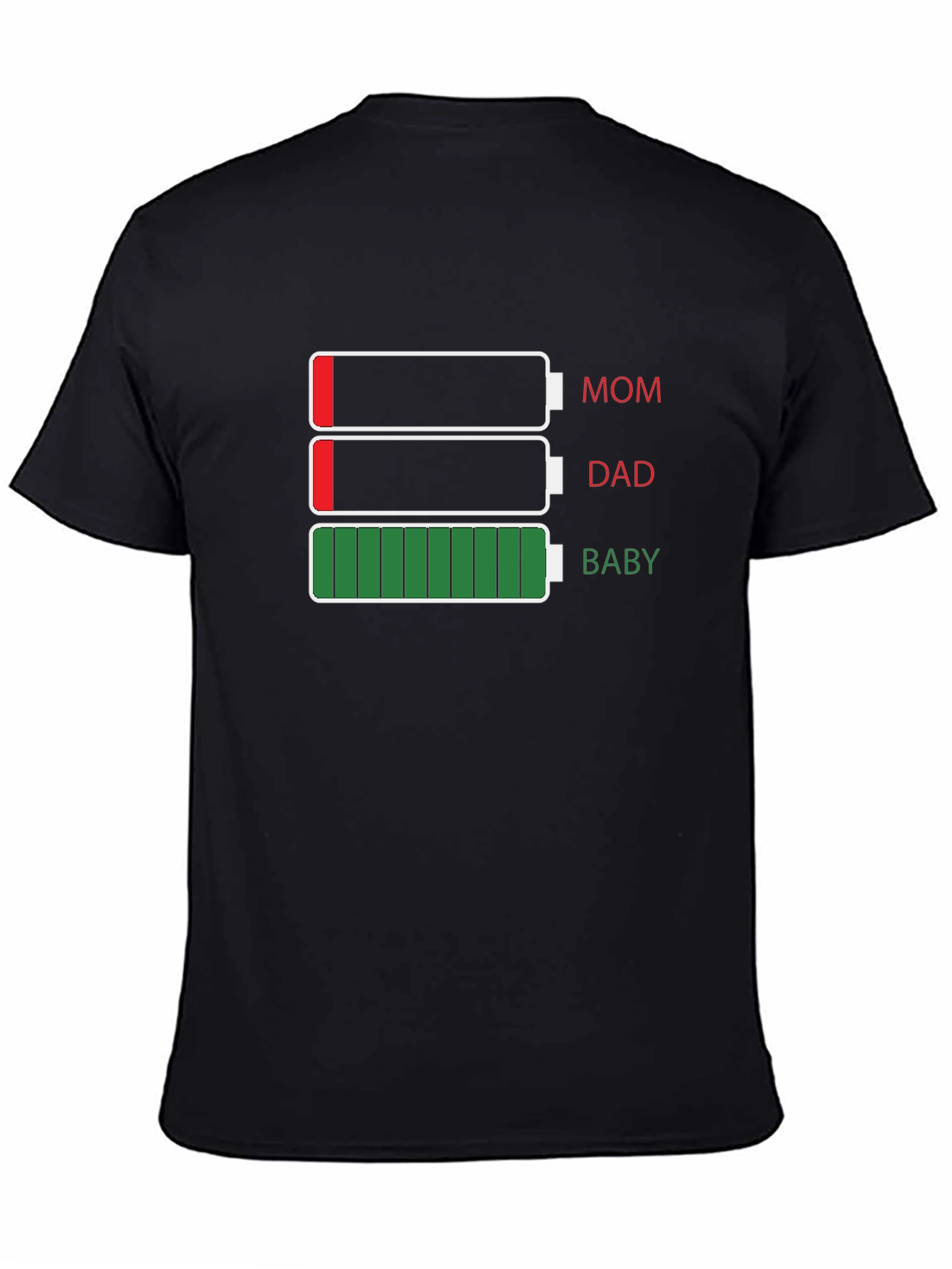 Black Family Battery Level Graphic Tee view 4