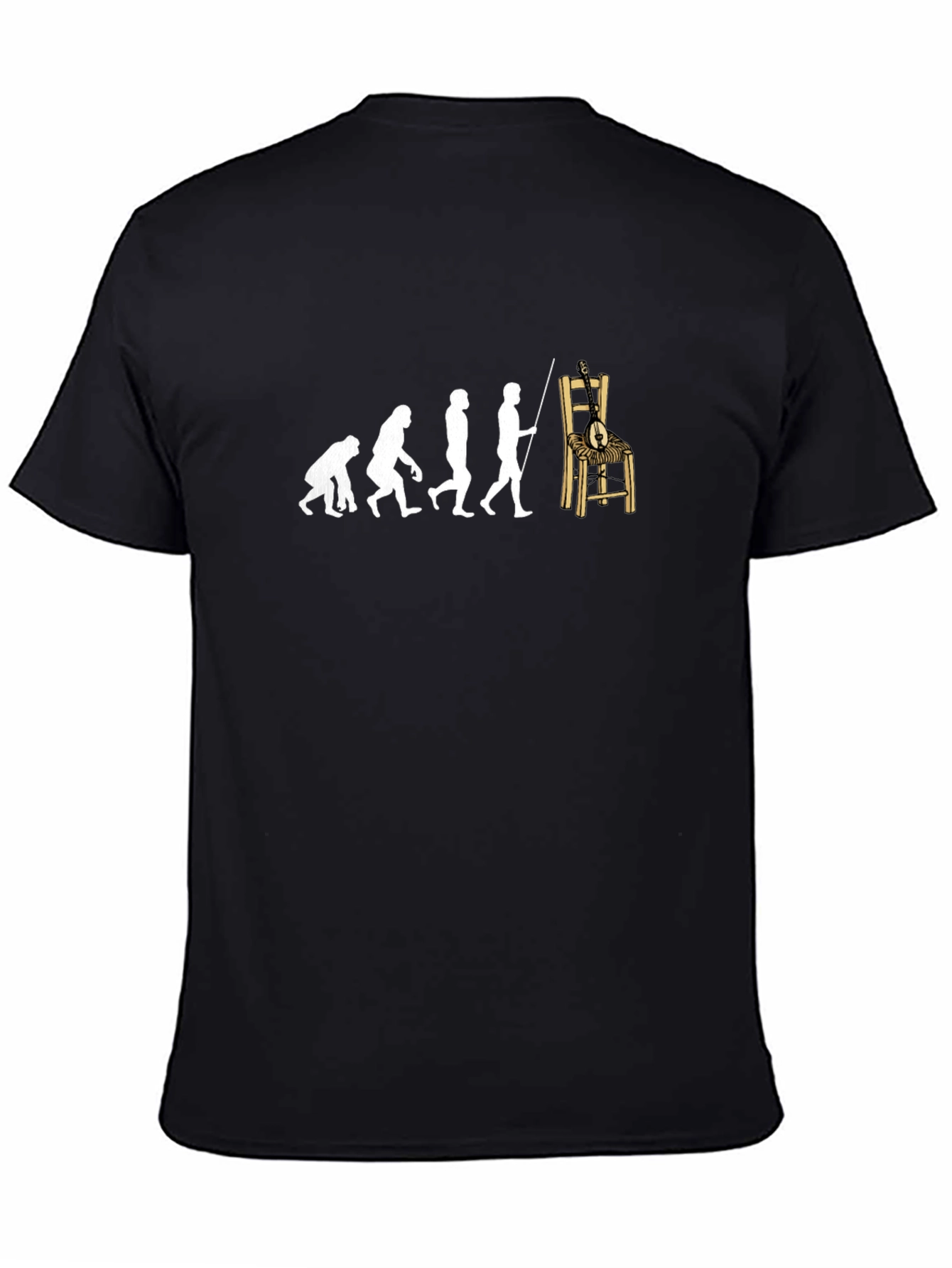 Black Evolution of the Banjo Player T-Shirt view 4