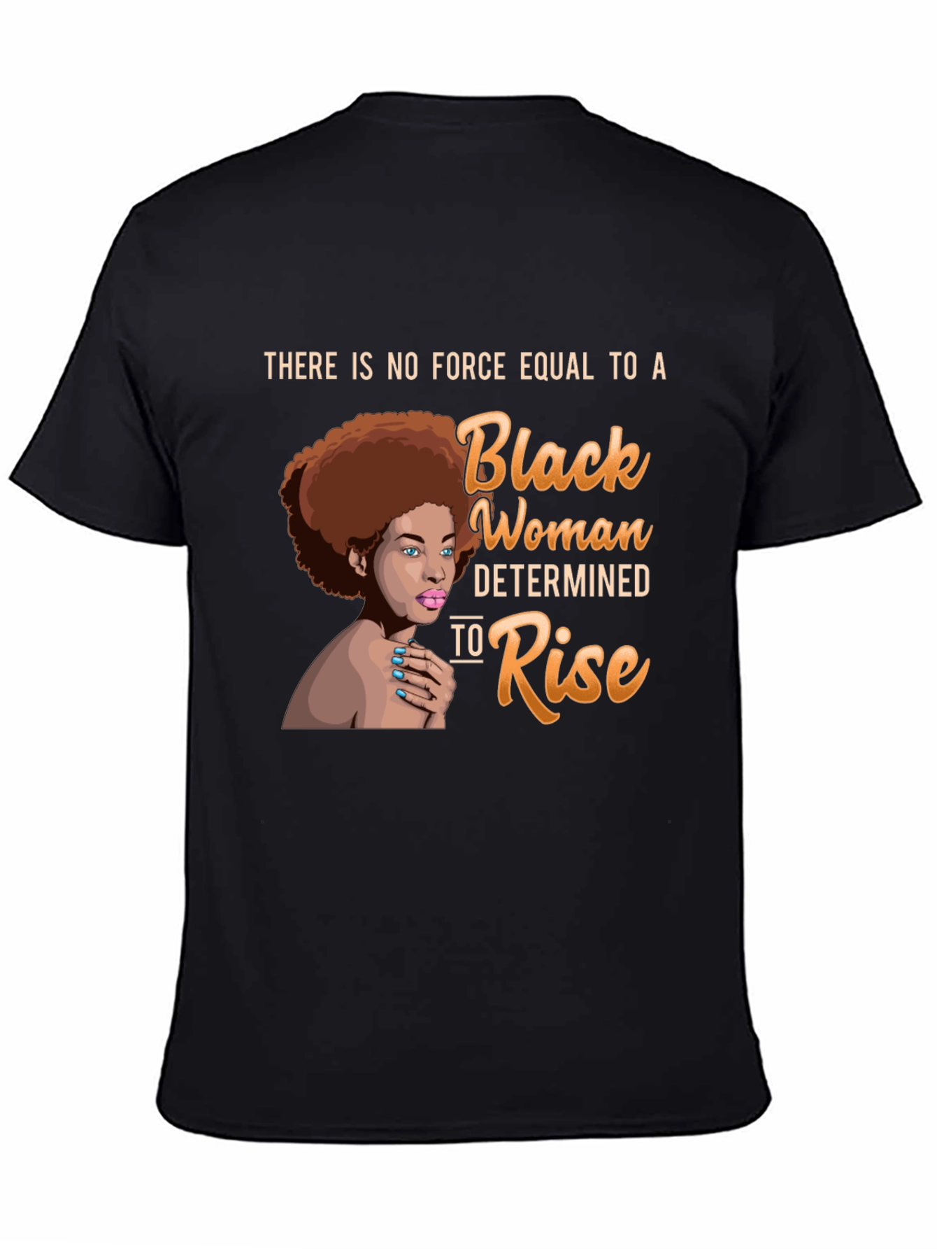 Black Black Woman Determined to Rise T-Shirt view 4