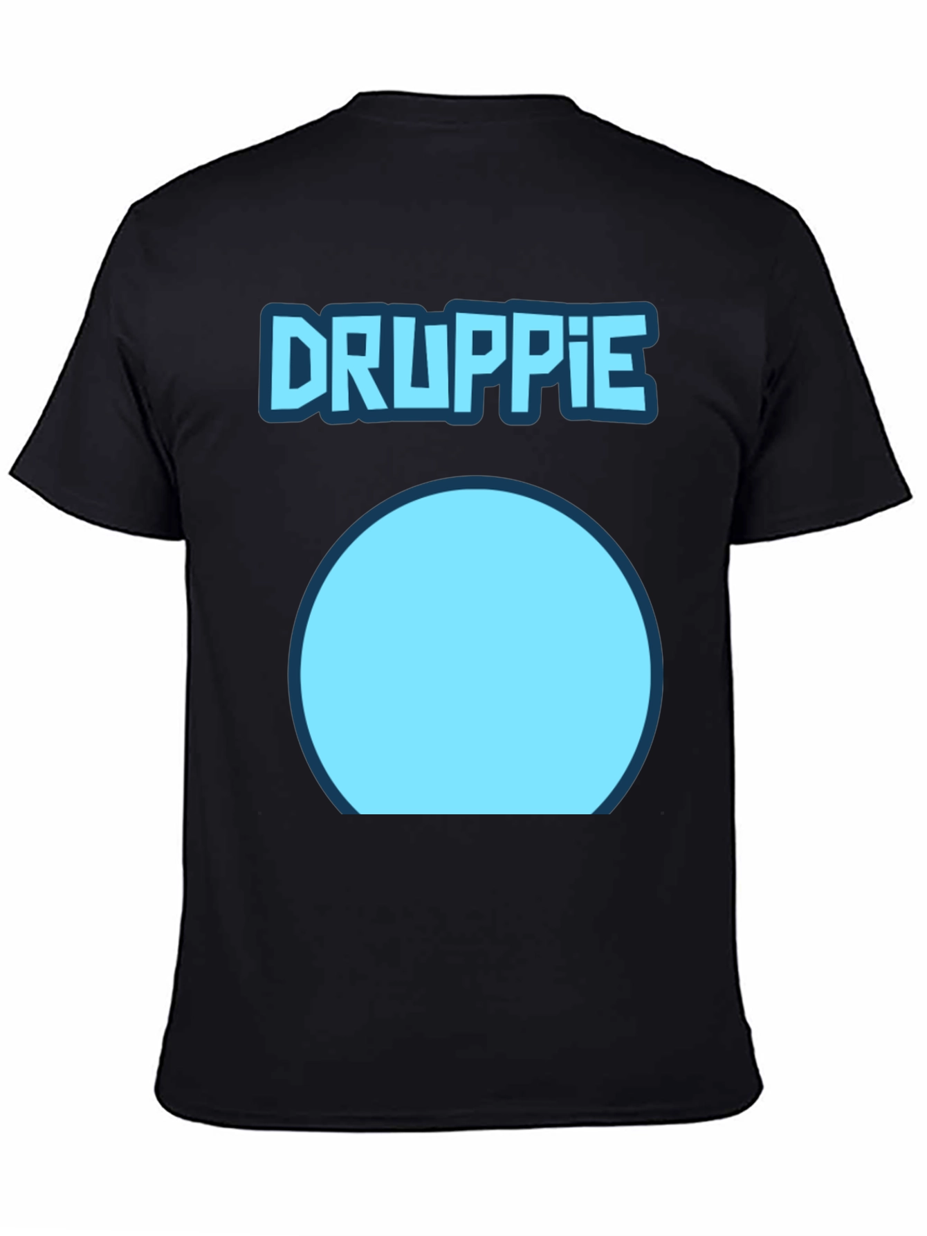Black Droopie Graphic Tee - Men's Black T-Shirt view 4