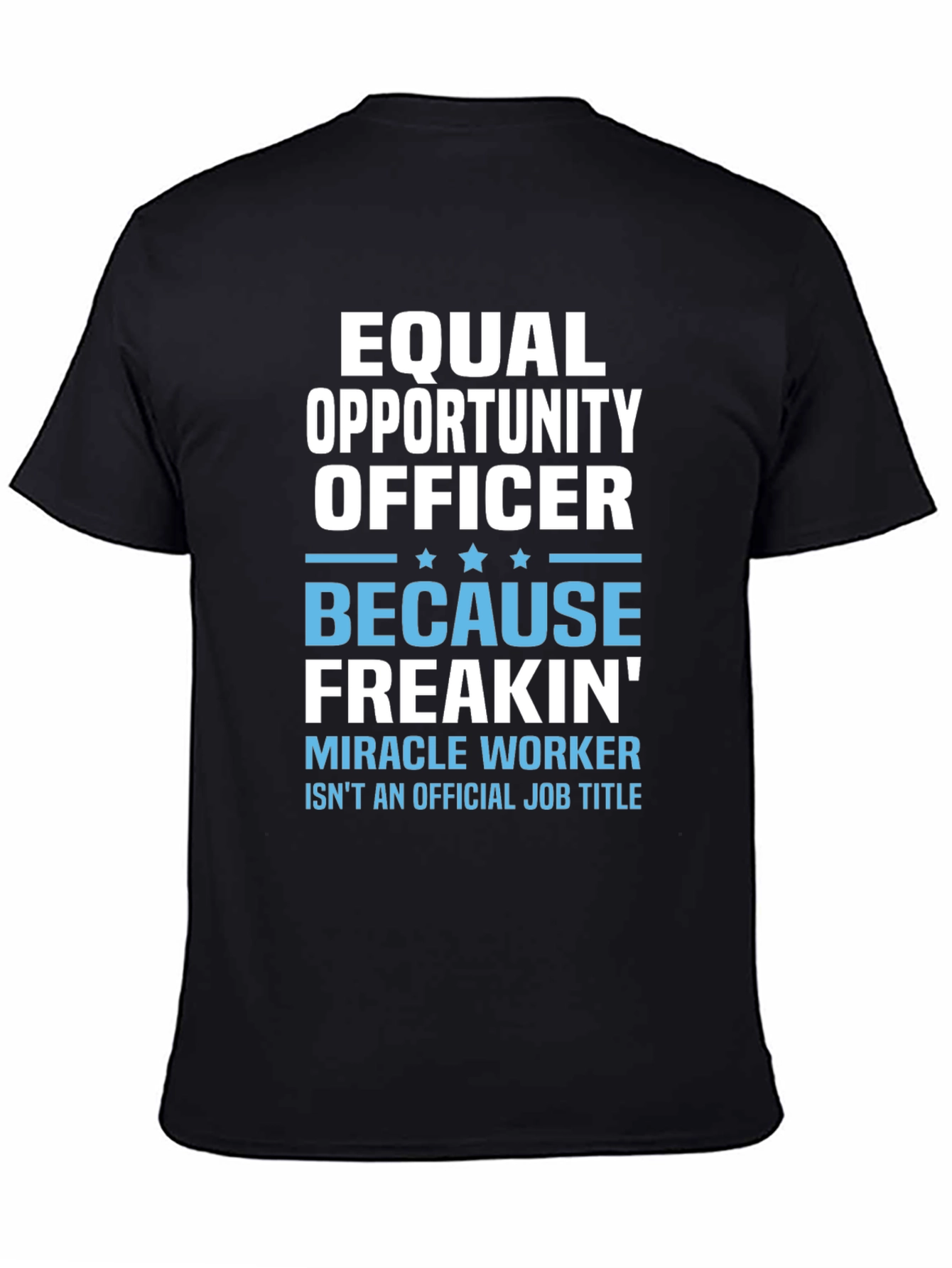 Black Equal Opportunity Officer Graphic T-Shirt view 4