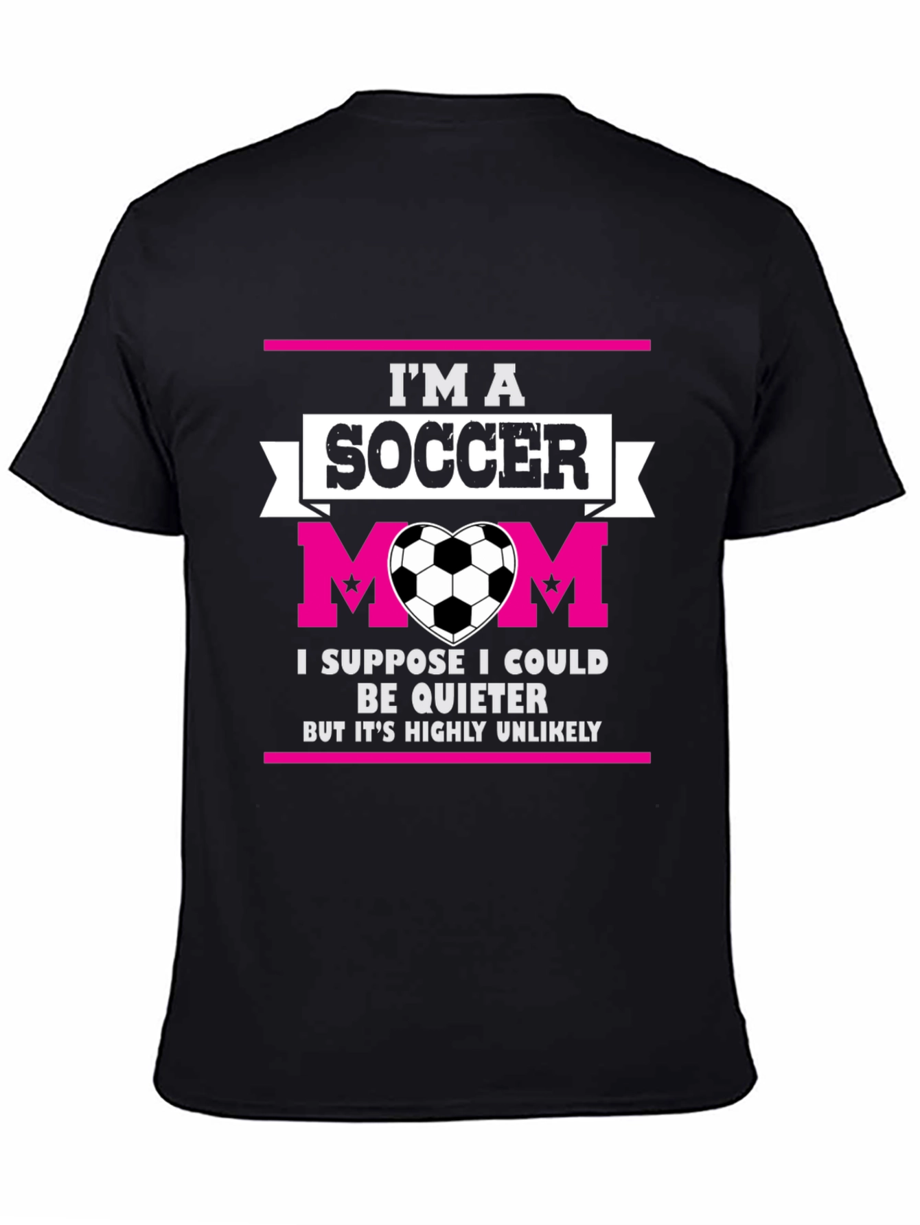 Black I'm a Soccer Mom T-Shirt view 4