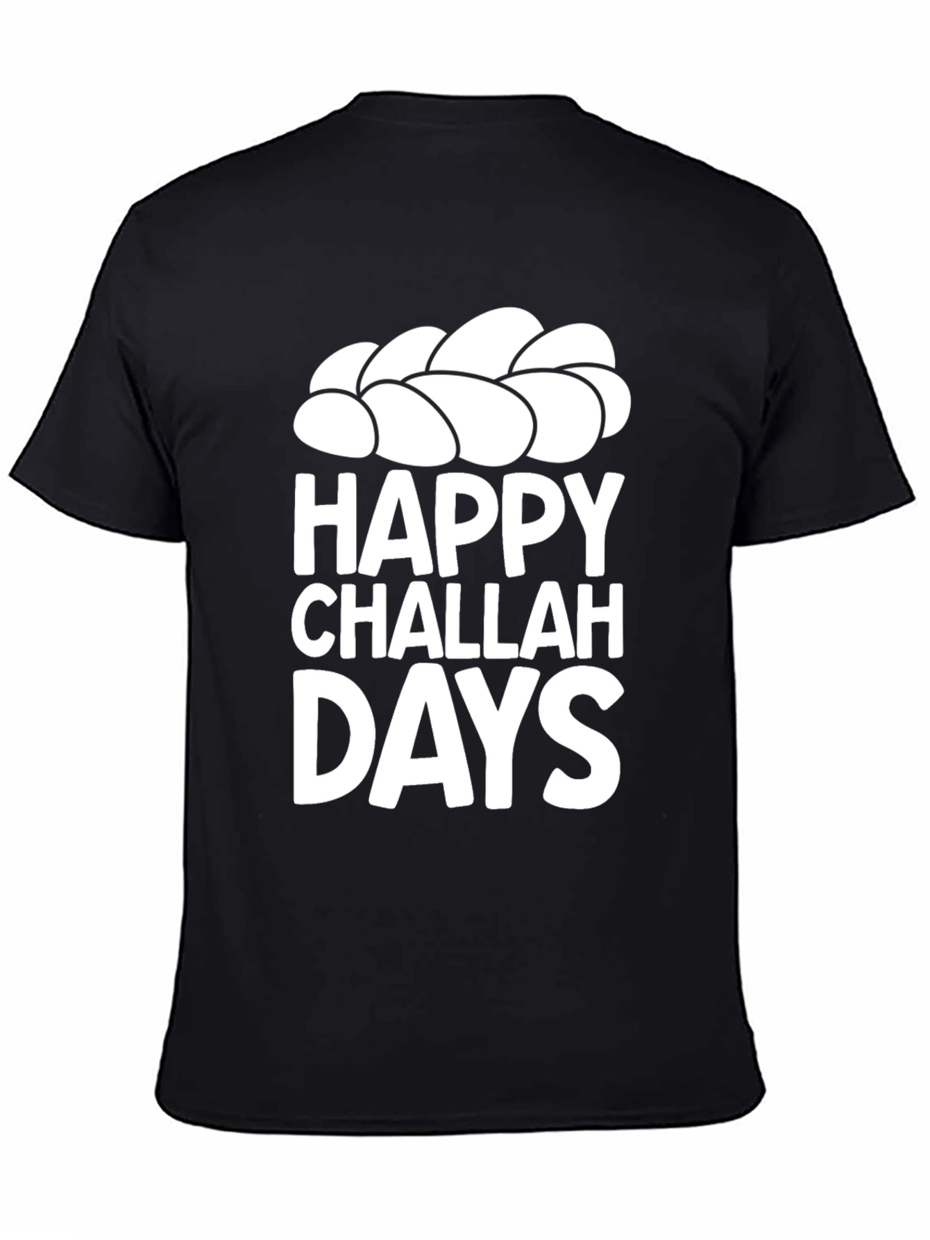 Black Happy Challah Days Graphic Tee view 4