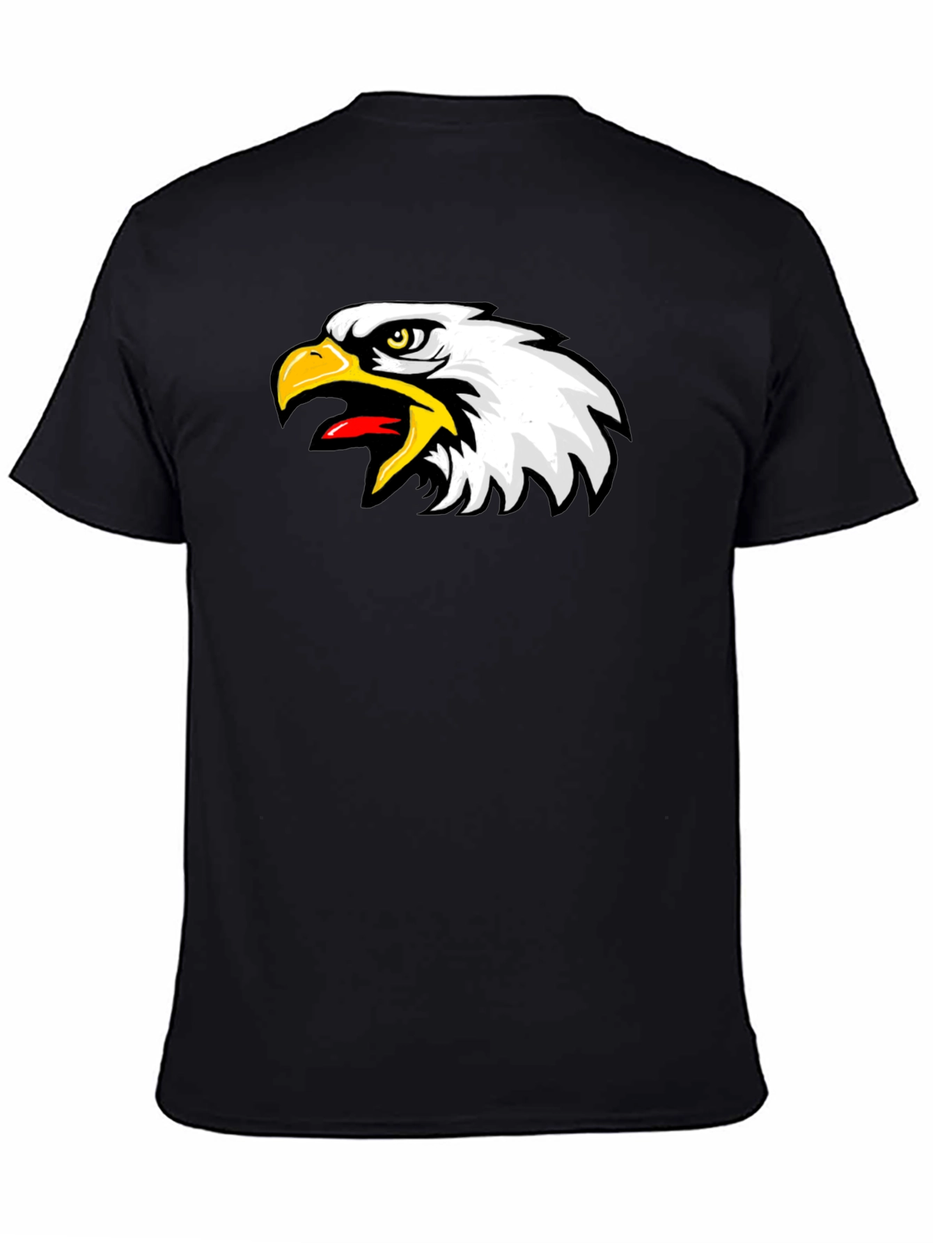 Black Eagle Graphic Black T-Shirt - Bold Bird Design view 4