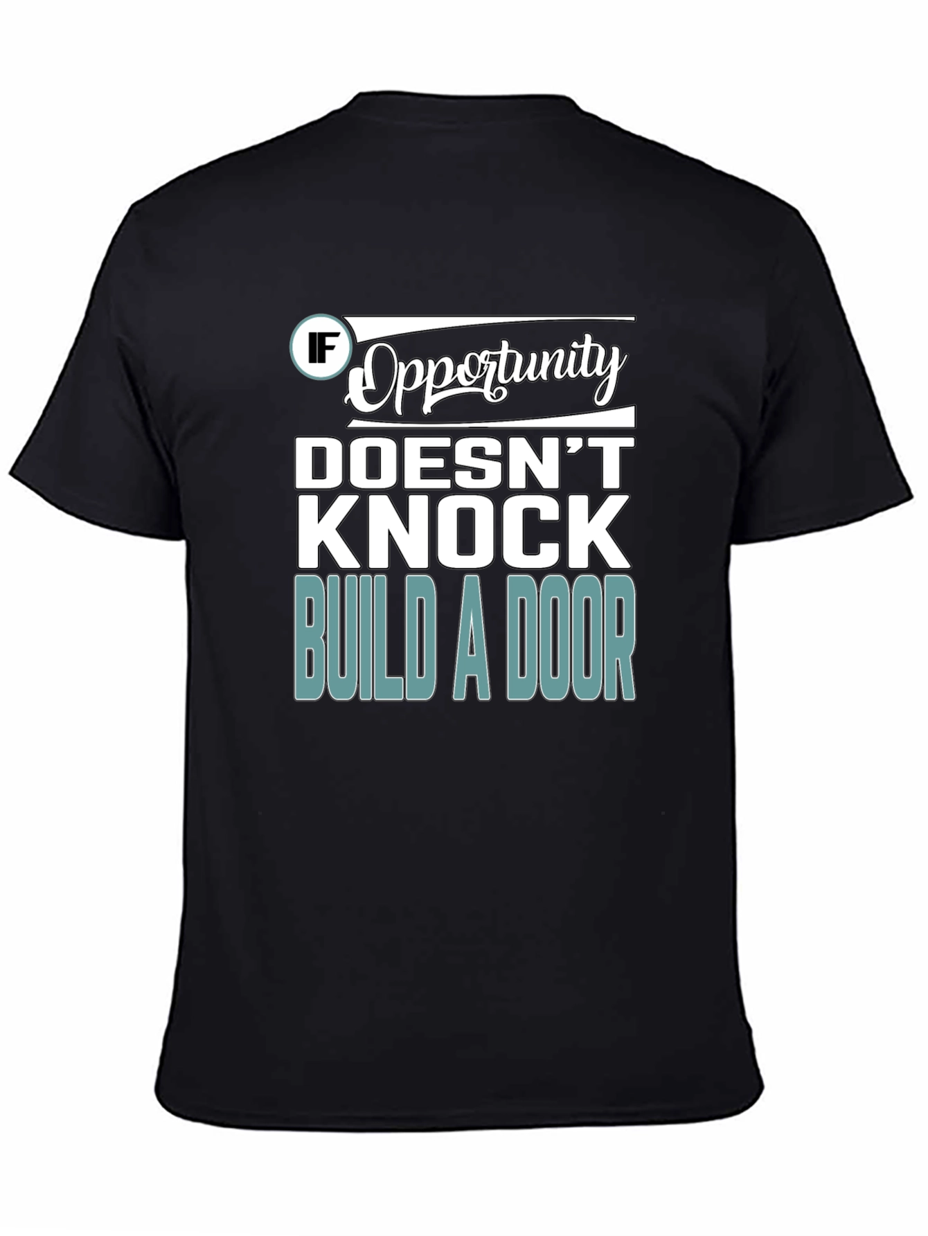 Opportunity Knocks Graphic T-Shirt - Black - 4