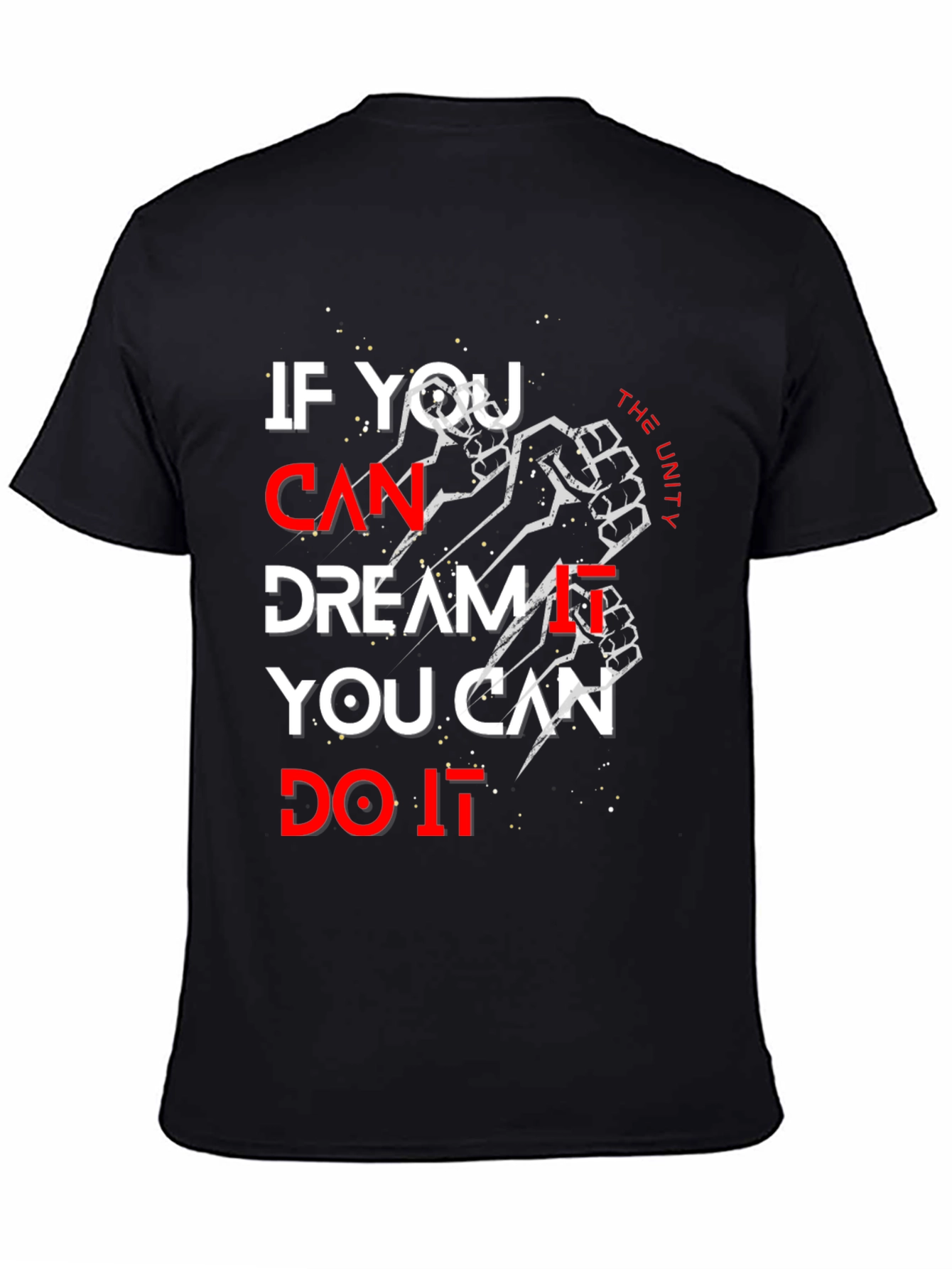 Black Inspirational Graphic Tee - If You Can Dream It, Do It! view 4