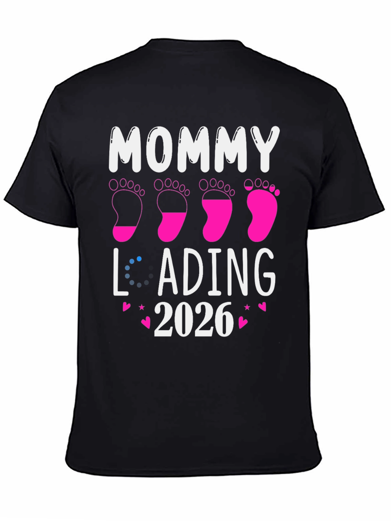 Mommy Loading 2026 Pregnancy Announcement T-Shirt - 4