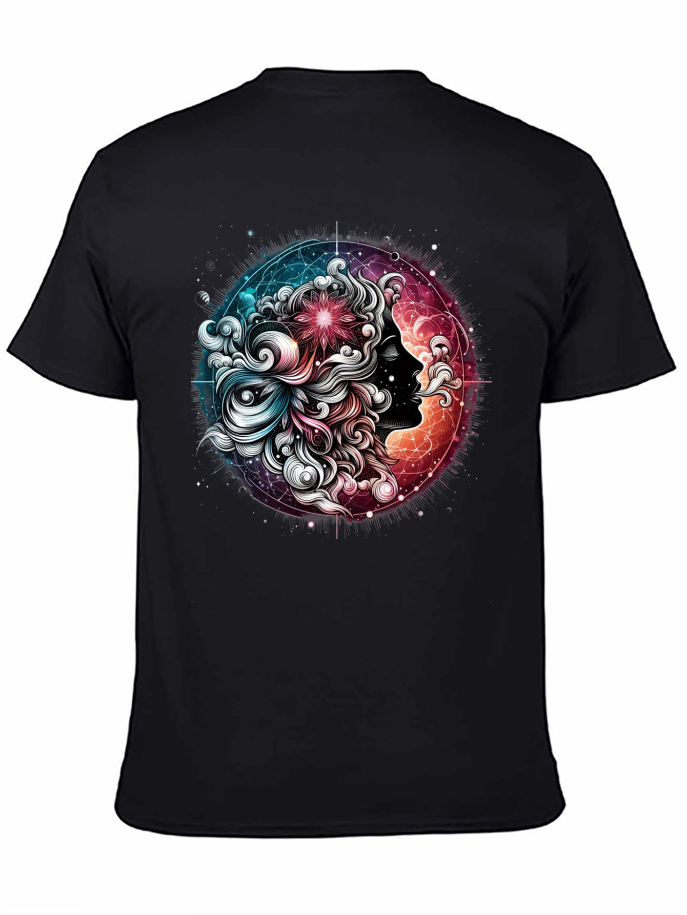 Black Celestial Woman Graphic Tee view 4