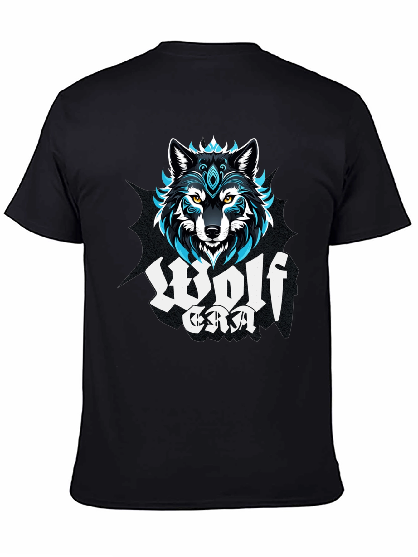 Black Wolf Era Graphic Print Black T-Shirt view 4
