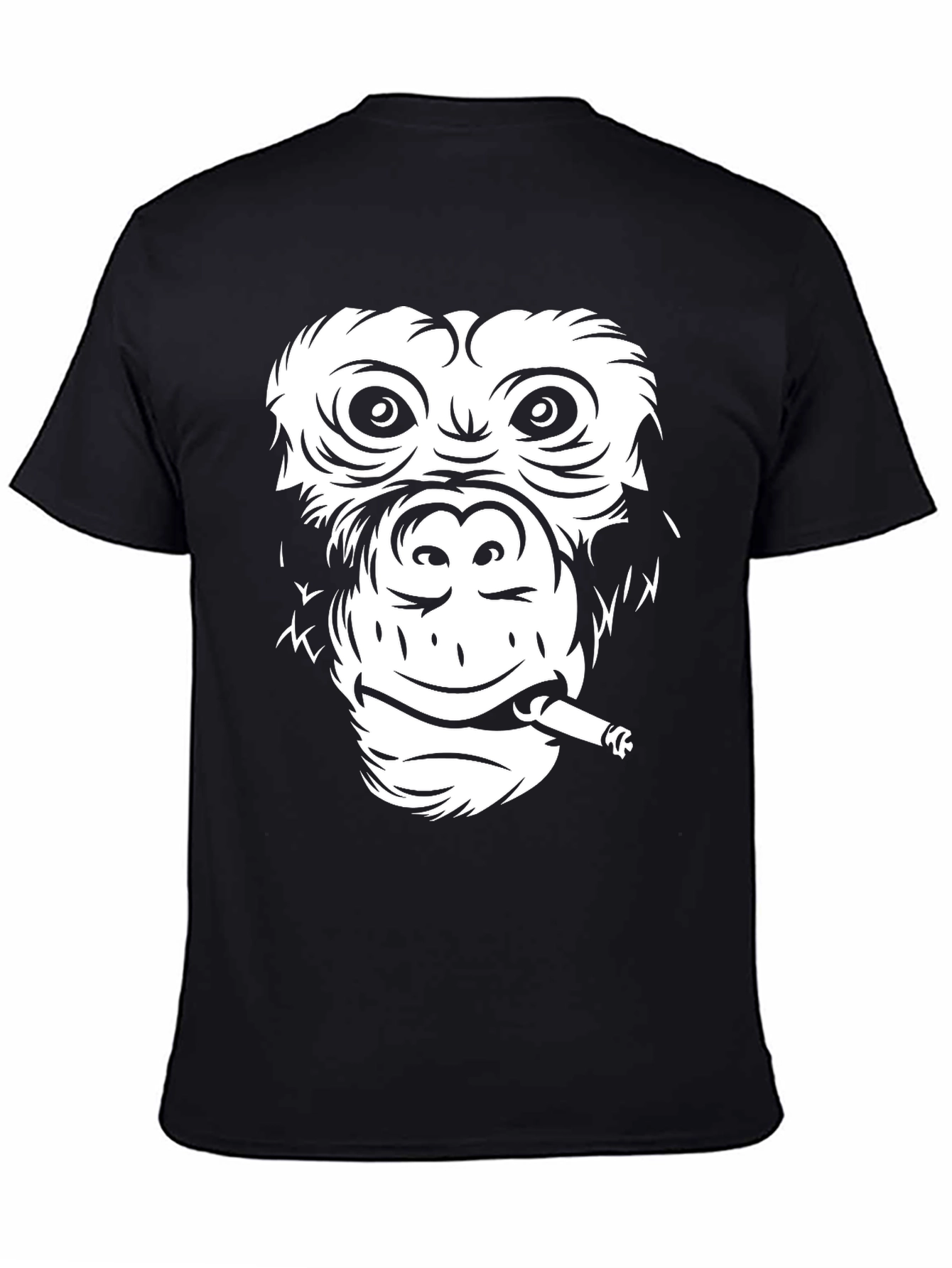 Black Cool Monkey Graphic Tee - Black Unisex T-Shirt view 4