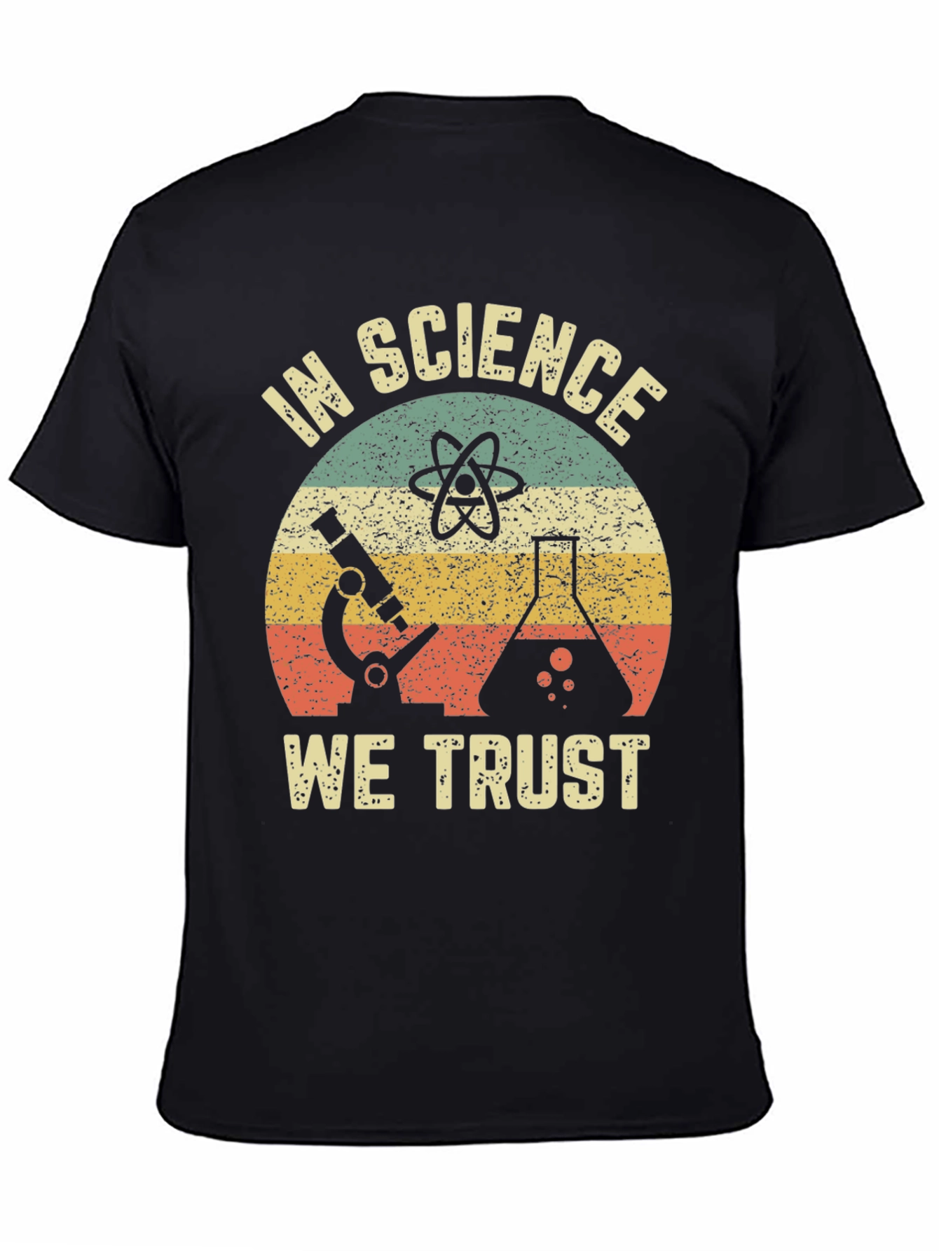 Black In Science We Trust Black T-Shirt view 4