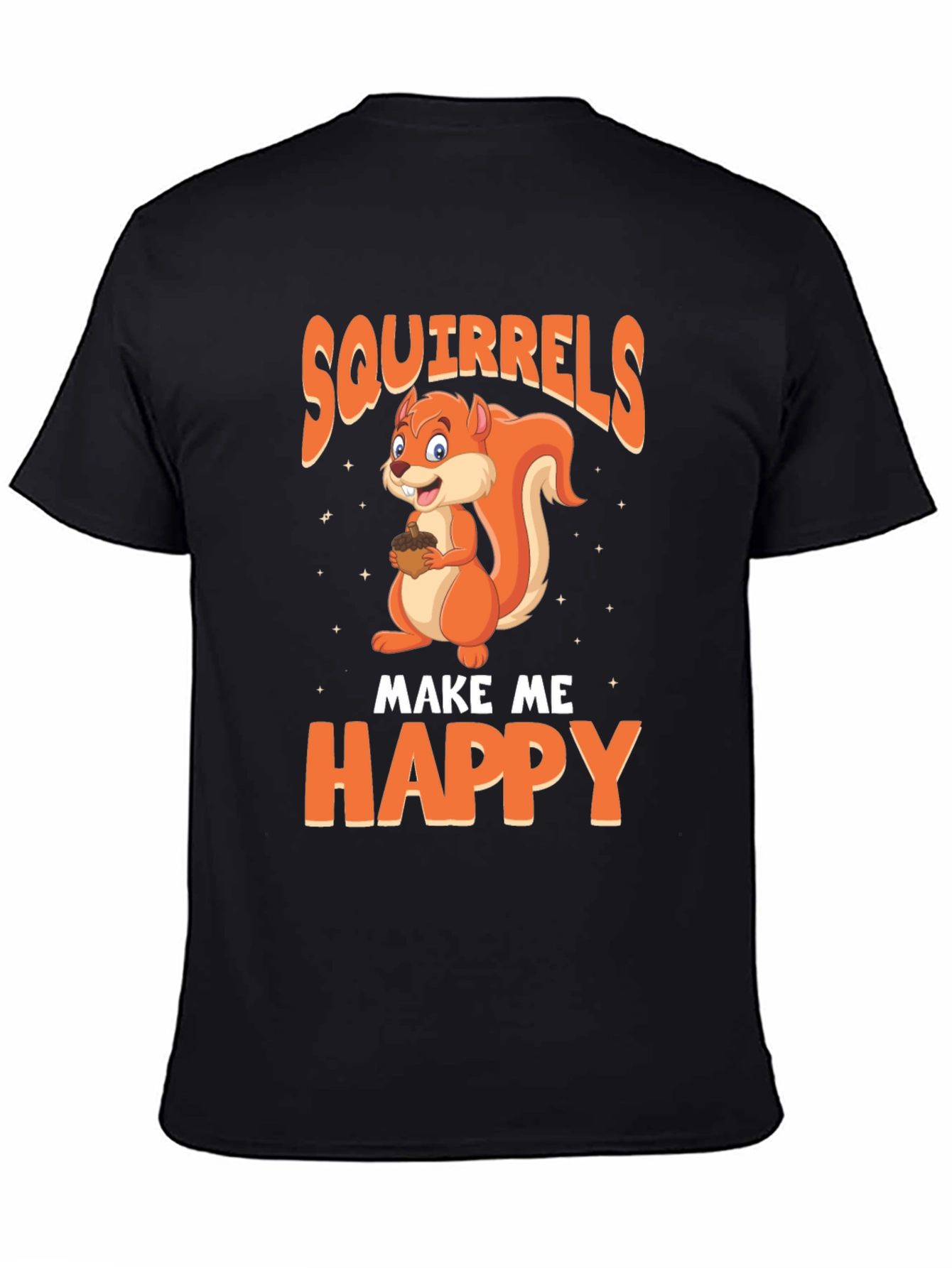 Black Squirrels Make Me Happy T-Shirt view 4