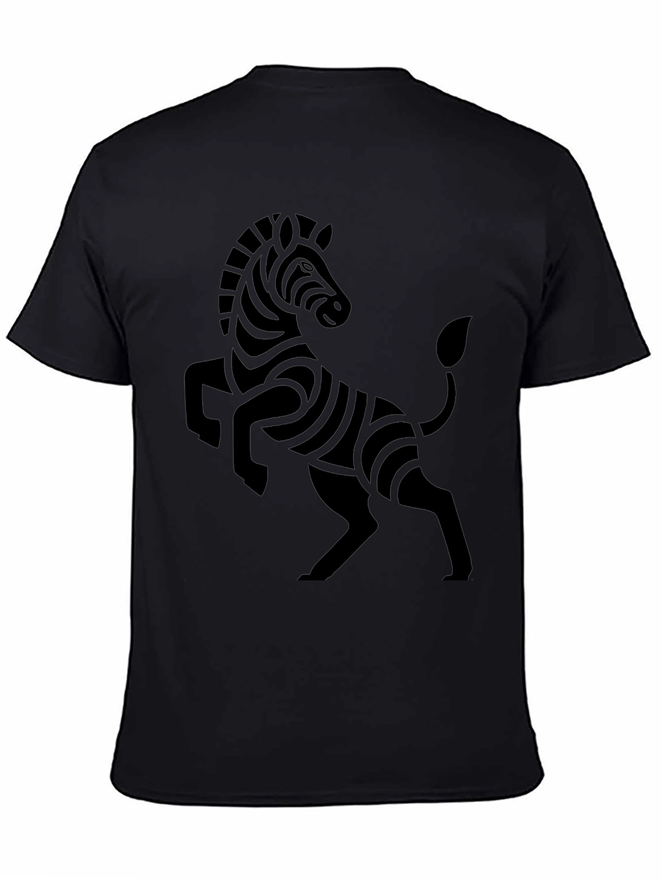Black Black Zebra Graphic Tee - Stylish Casual Wear view 4