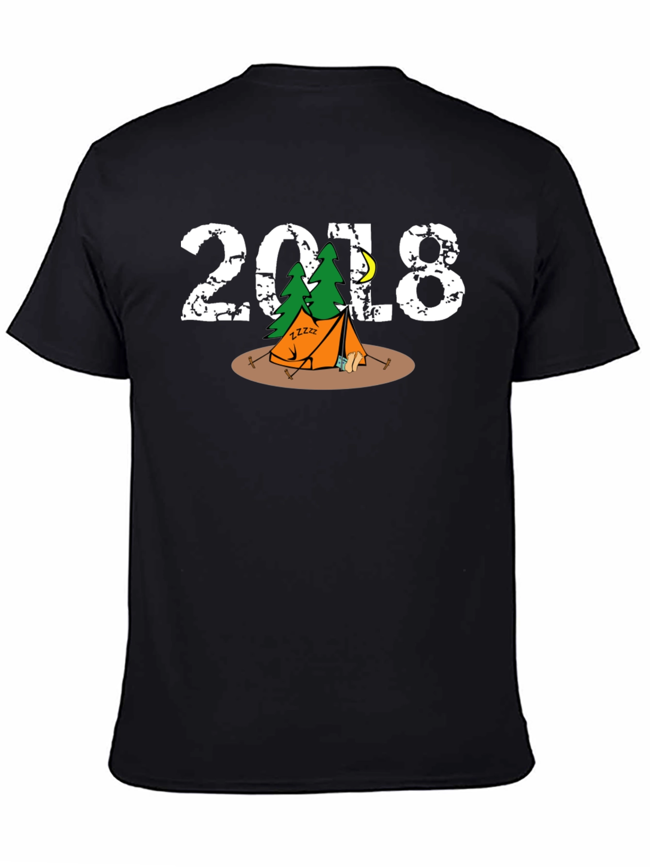 Black Camping Trip 2018 Graphic T-Shirt view 4