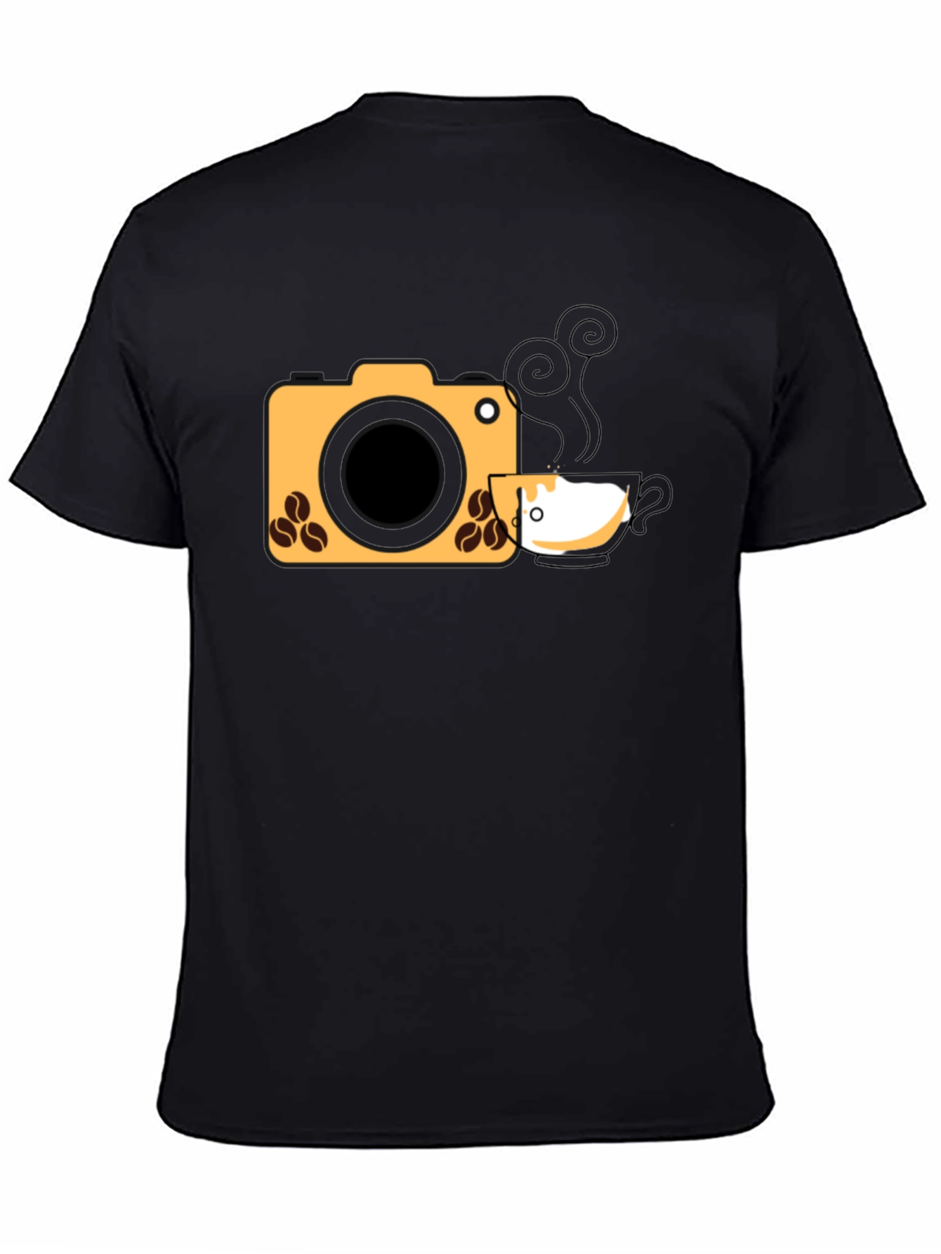 Black Coffee Camera Graphic Tee view 4