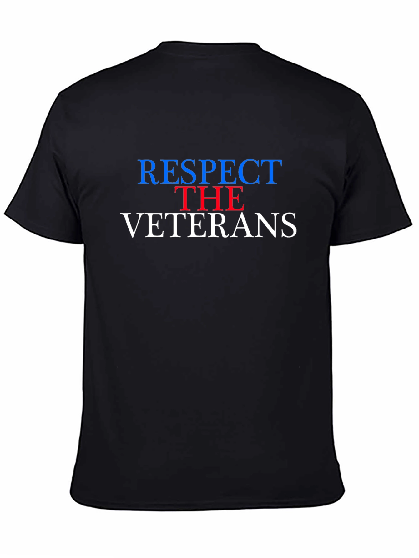 Black Respect the Veterans T-Shirt - Patriotic USA Apparel view 4