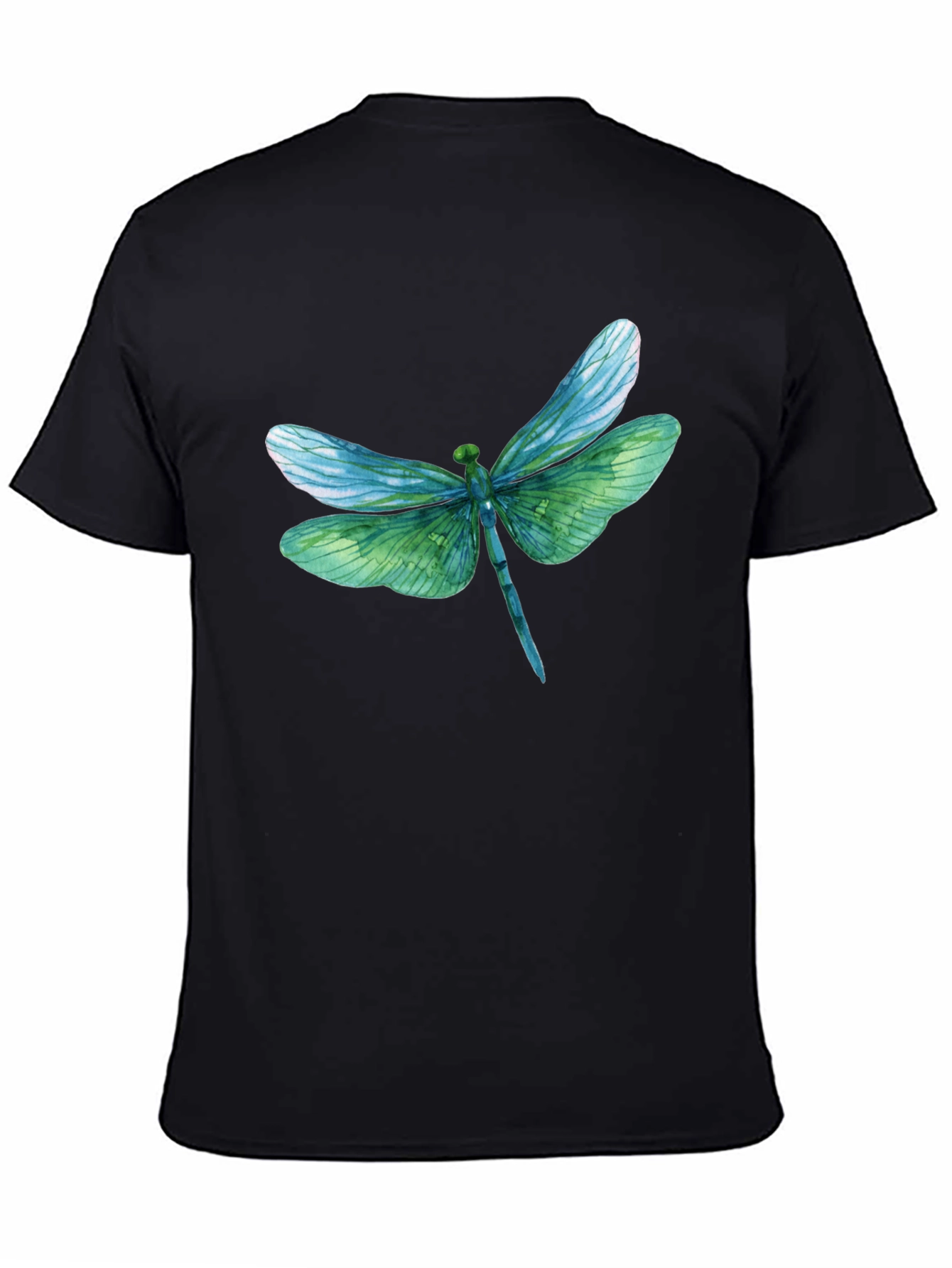 Black Dragonfly Graphic Tee - Black Cotton Blend view 4