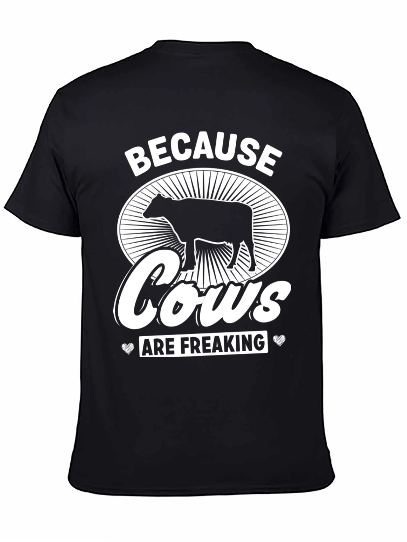 Black Because Cows Are Freaking Awesome T-Shirt view 4