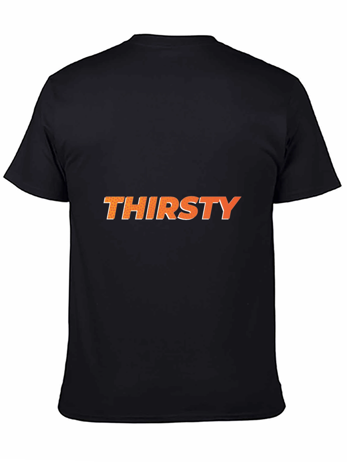 Black Thirsty Graphic Tee - Black Cotton Blend T-Shirt view 4