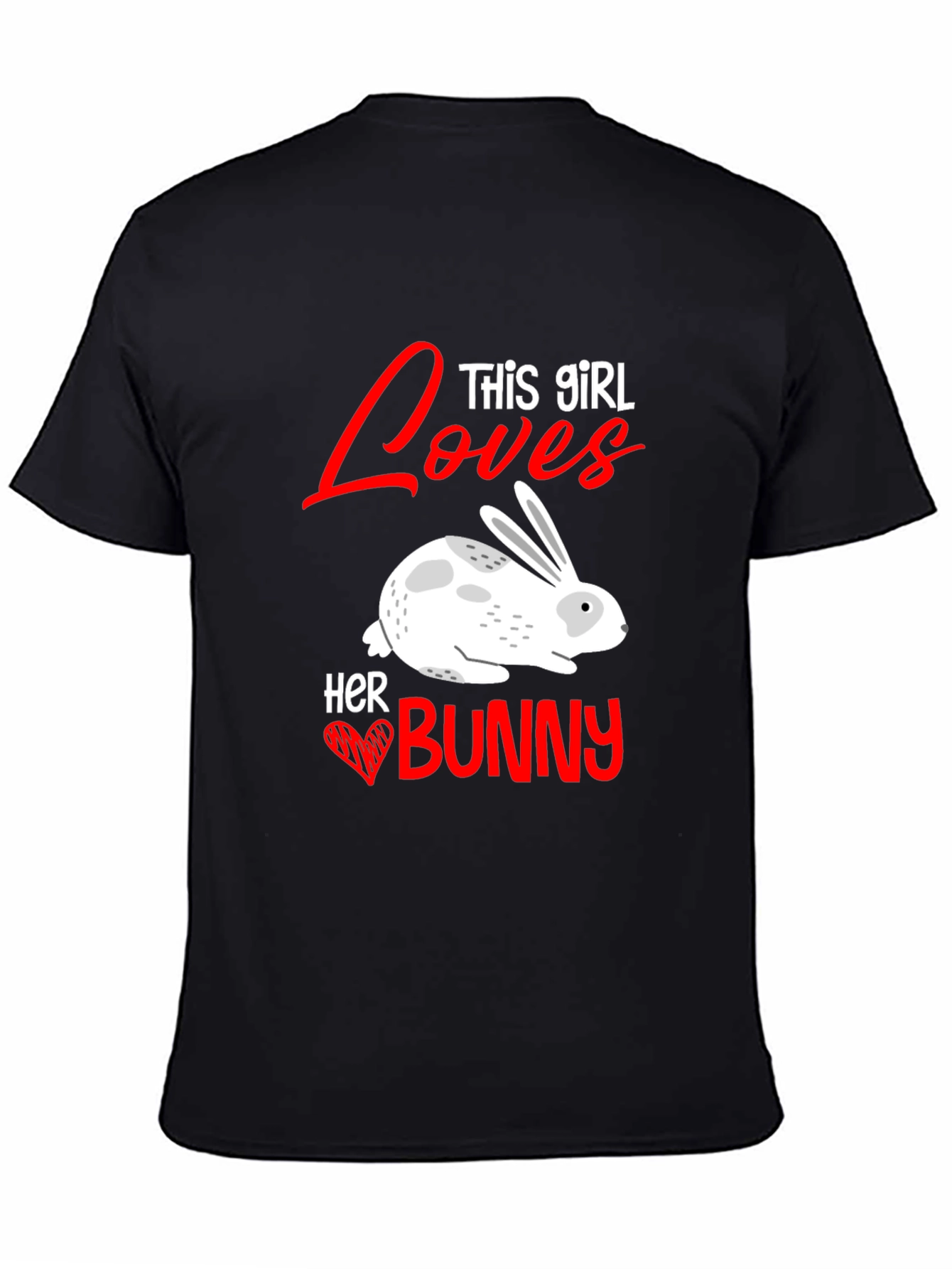 Black Girl Loves Bunny T-Shirt - Cute Rabbit Tee view 4