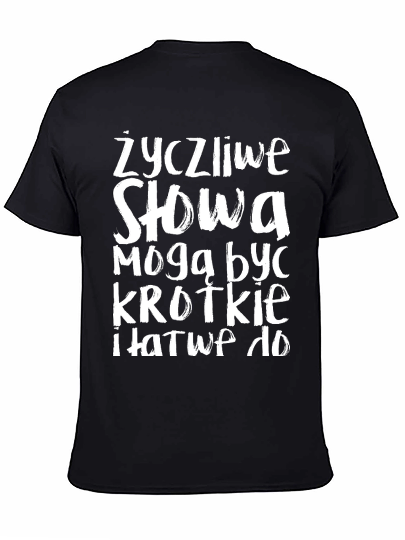 Black Kind Words Polish T-Shirt view 4