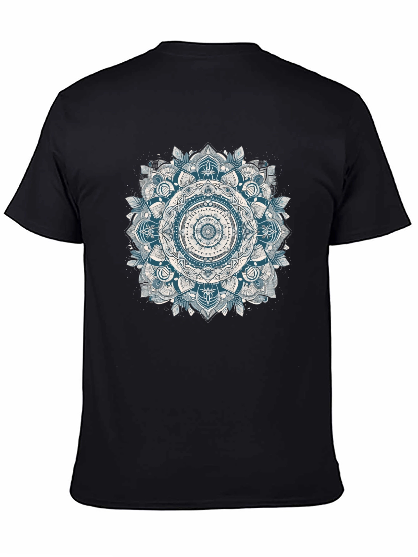 Black Mandala Graphic Black T-Shirt view 4