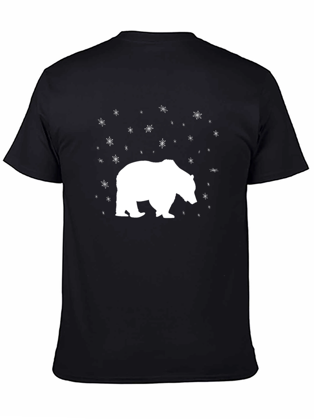 Black Bear Silhouette Graphic Tee - Black view 4
