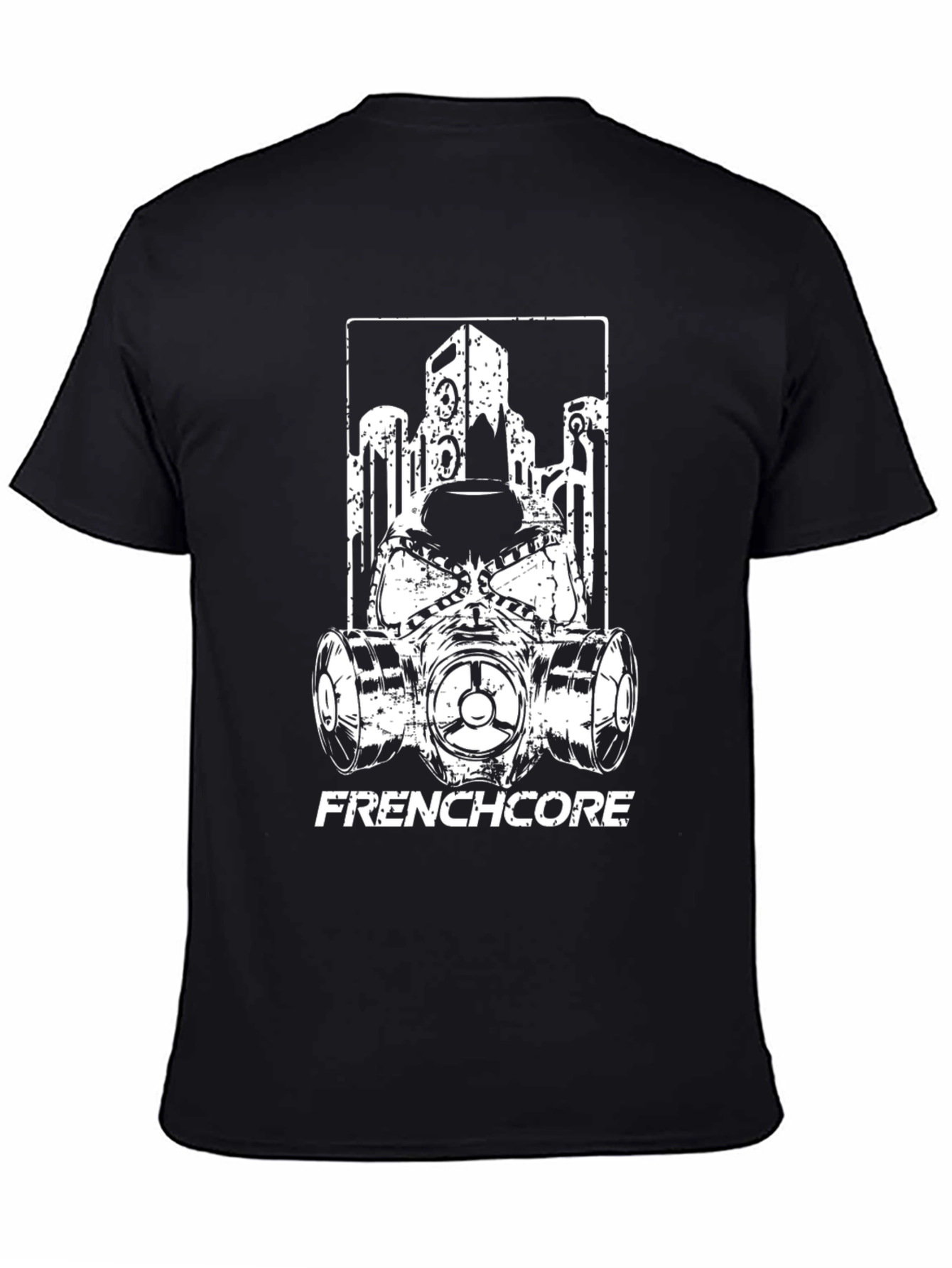 Black Frenchcore Graphic Tee - Black Cotton Blend view 4