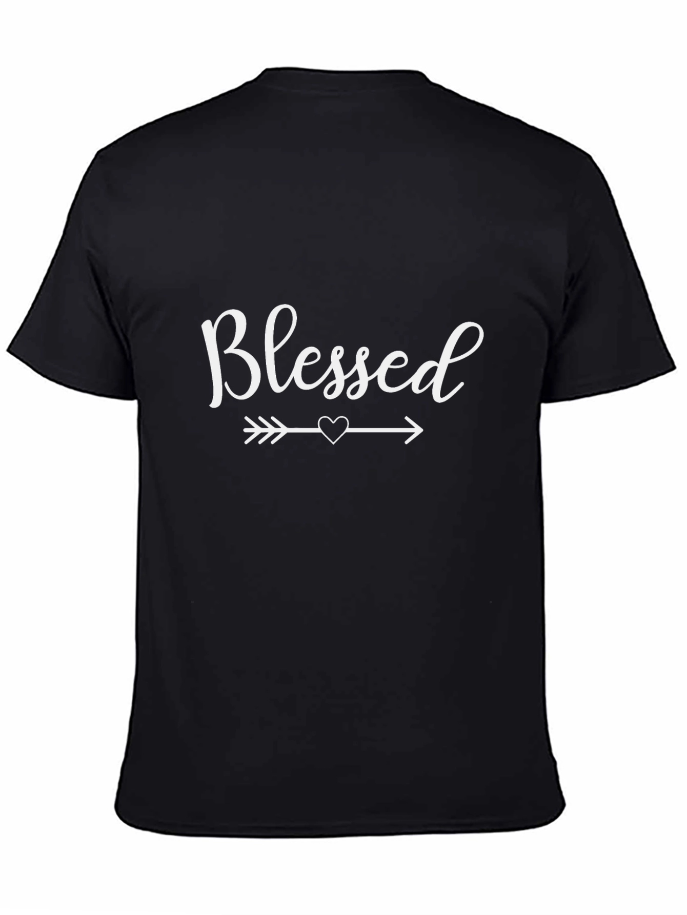 Black Blessed Graphic Tee - Unisex Soft Cotton Blend T-Shirt view 4