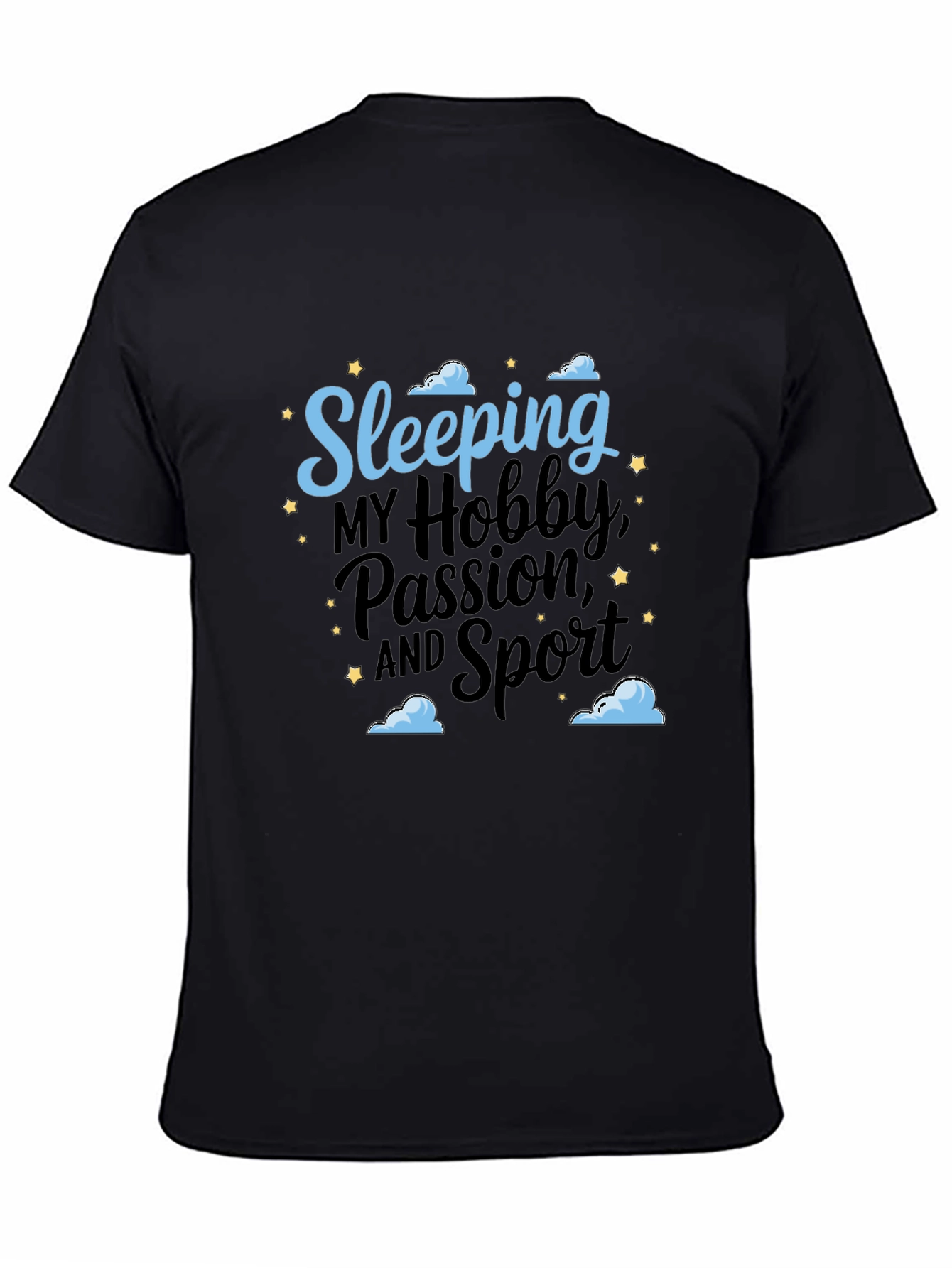 Black Sleeping Hobby Passion Sport Black T-Shirt view 4