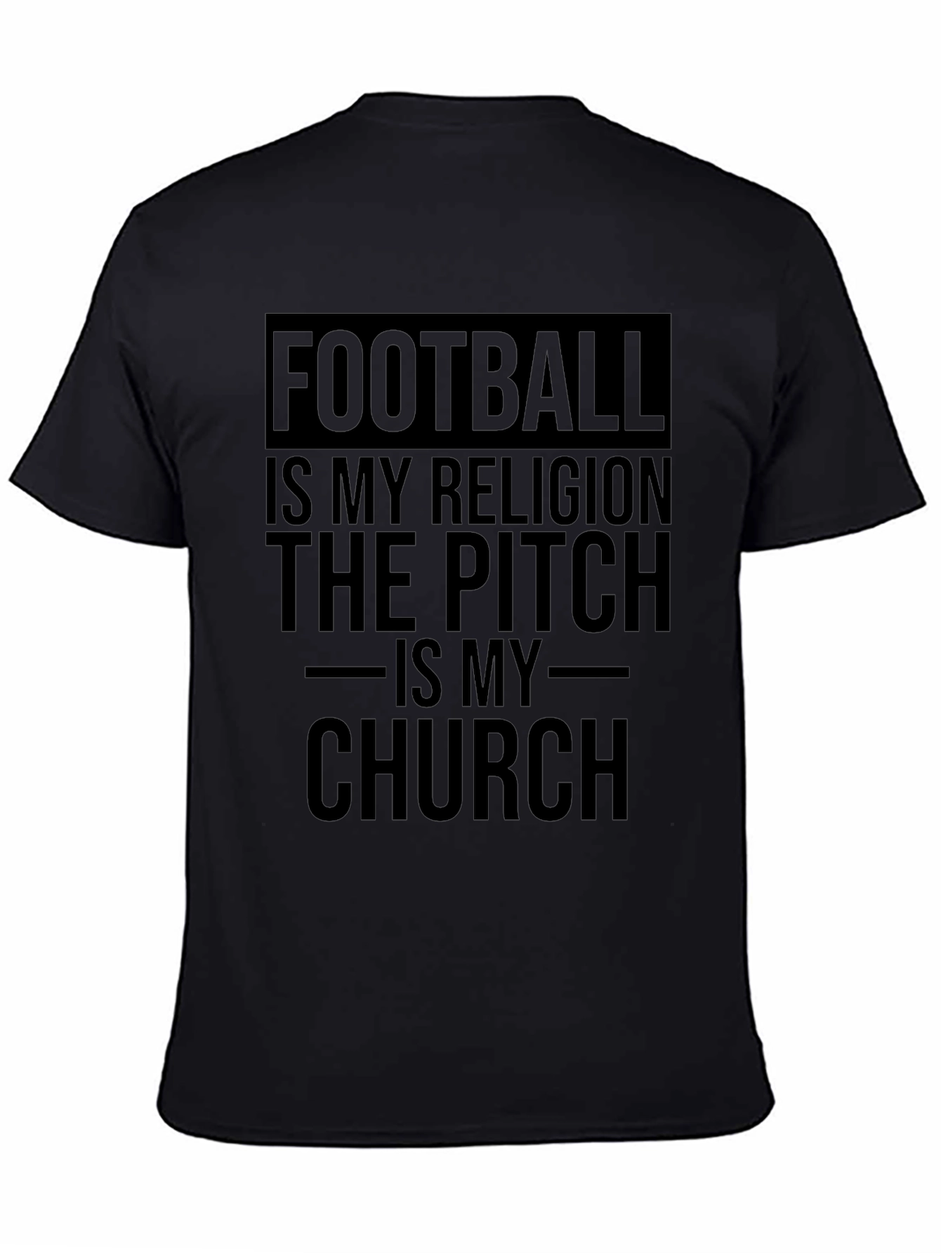Black Football Is My Religion T-Shirt view 4